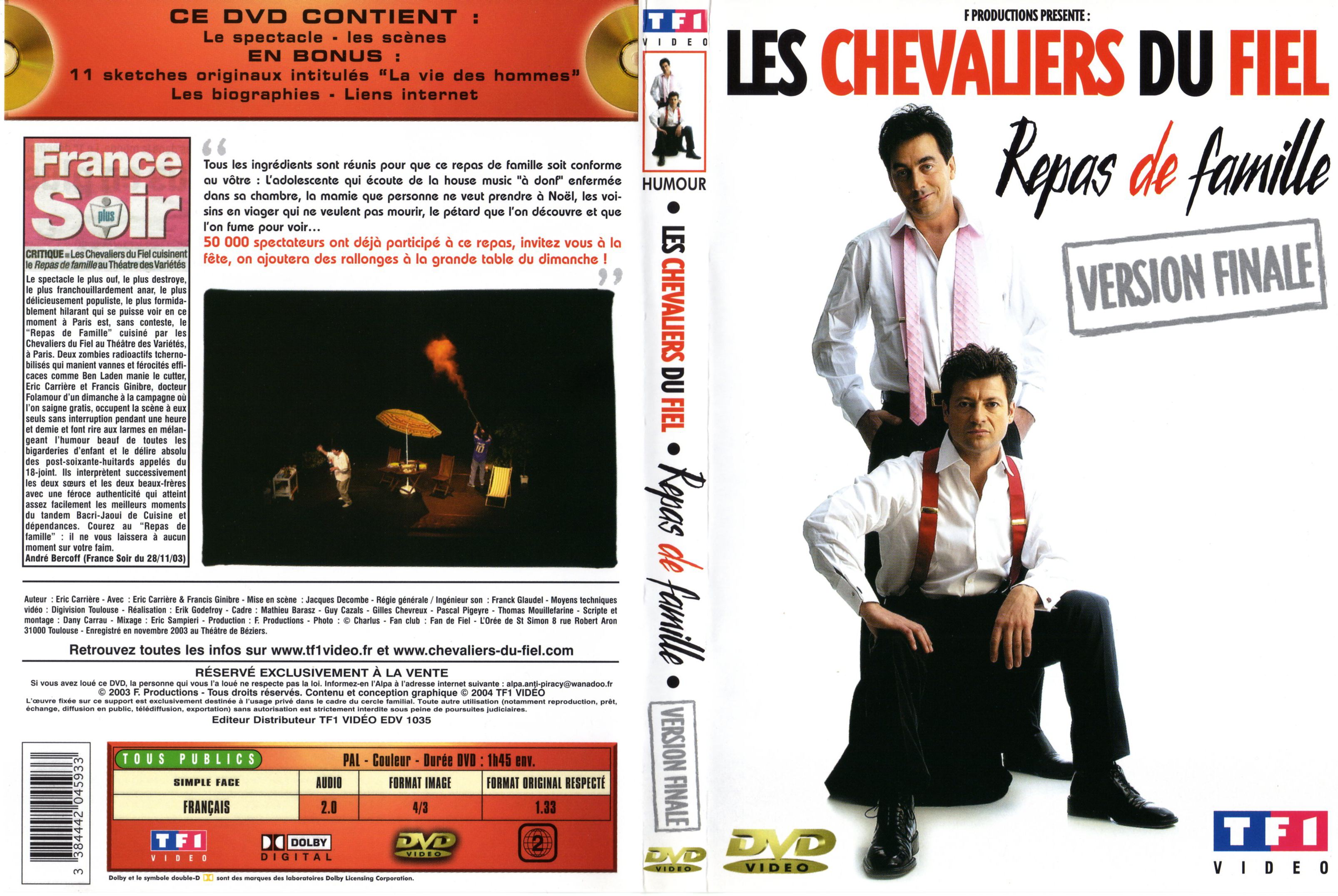 Jaquette DVD Les chevaliers du Fiel - repas de famille