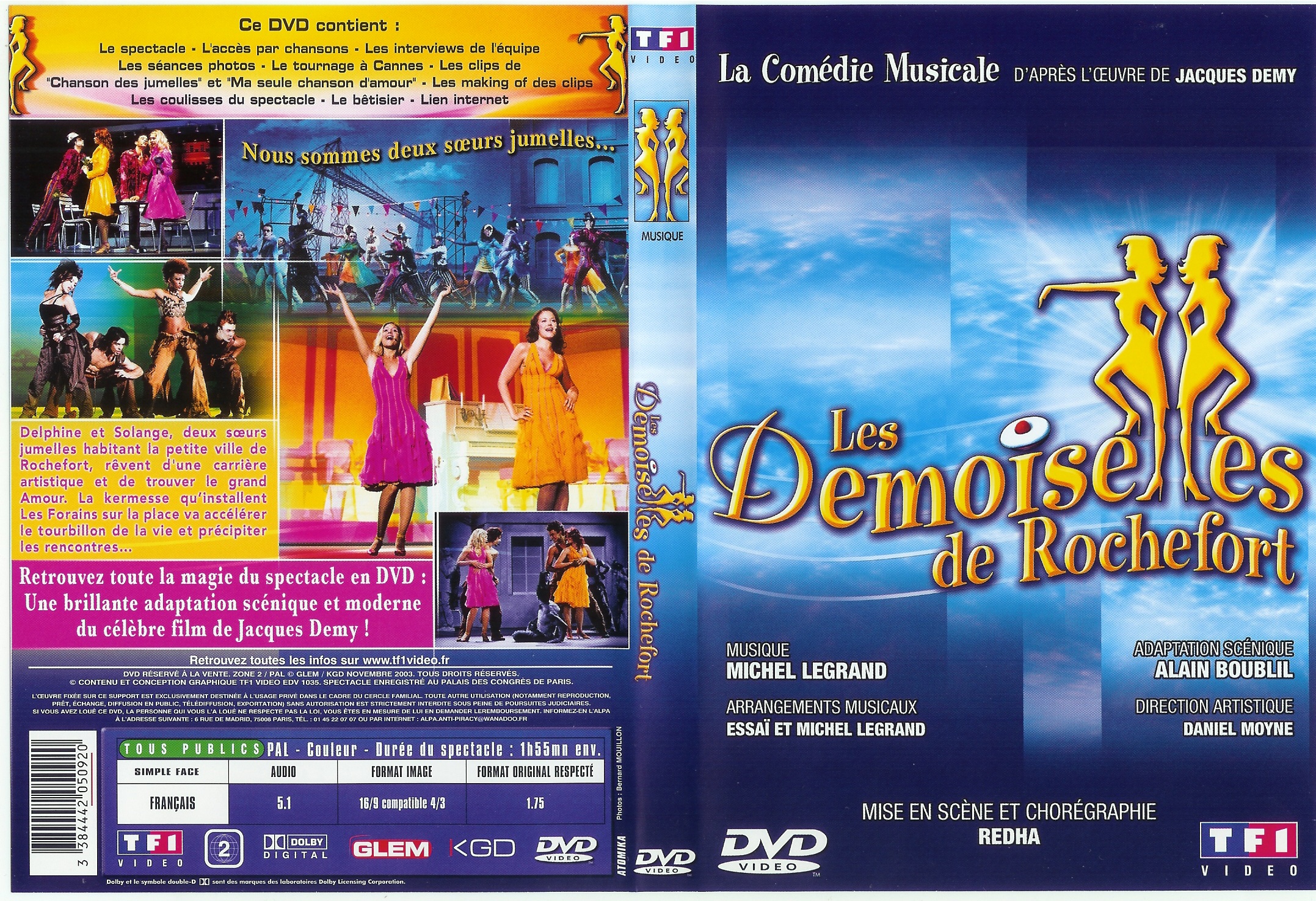 Jaquette DVD Les demoiselles de Rochefort (spectacle)