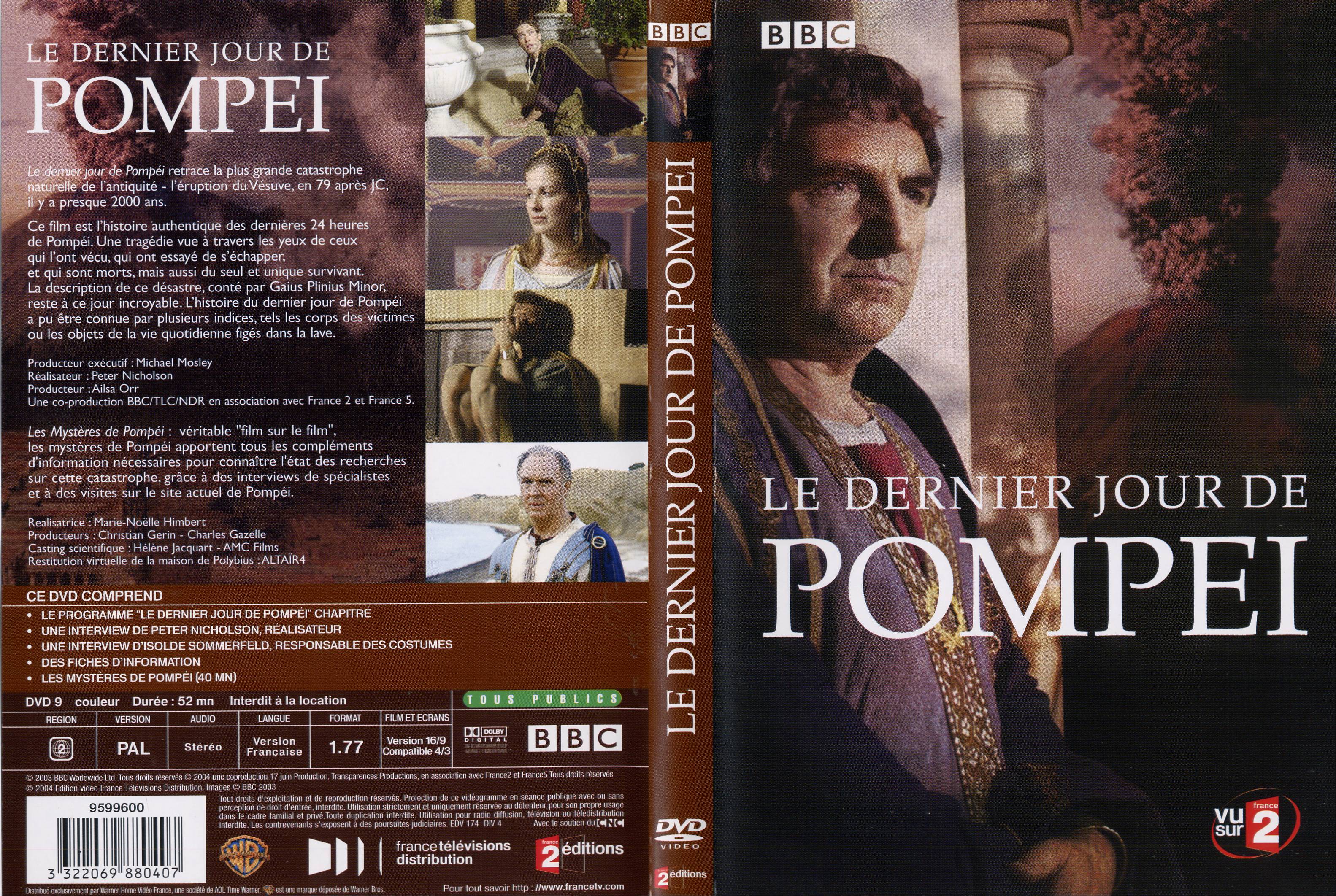 Jaquette DVD Les derniers jours de Pompei (documentaire)