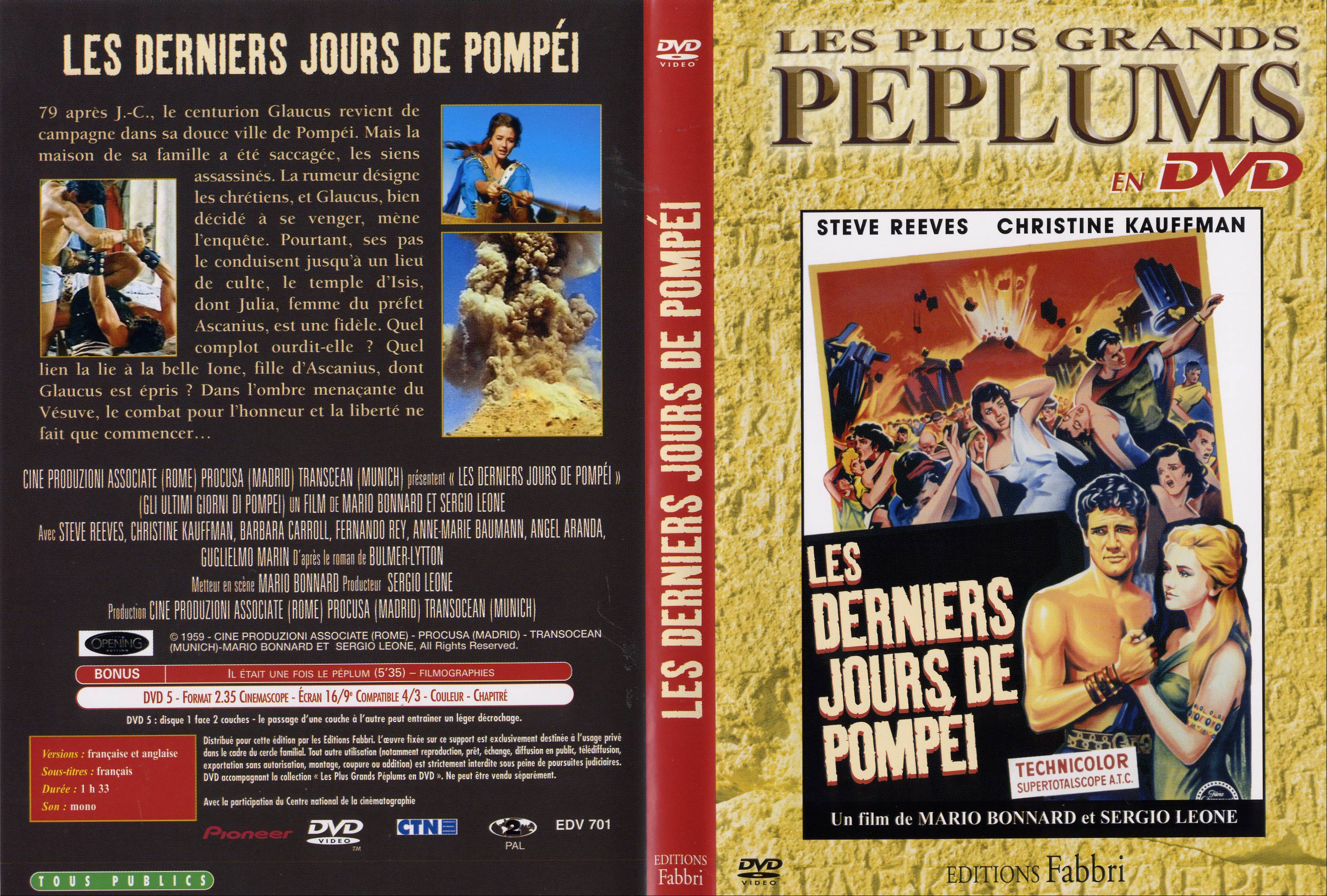 Jaquette DVD Les derniers jours de Pompei v2