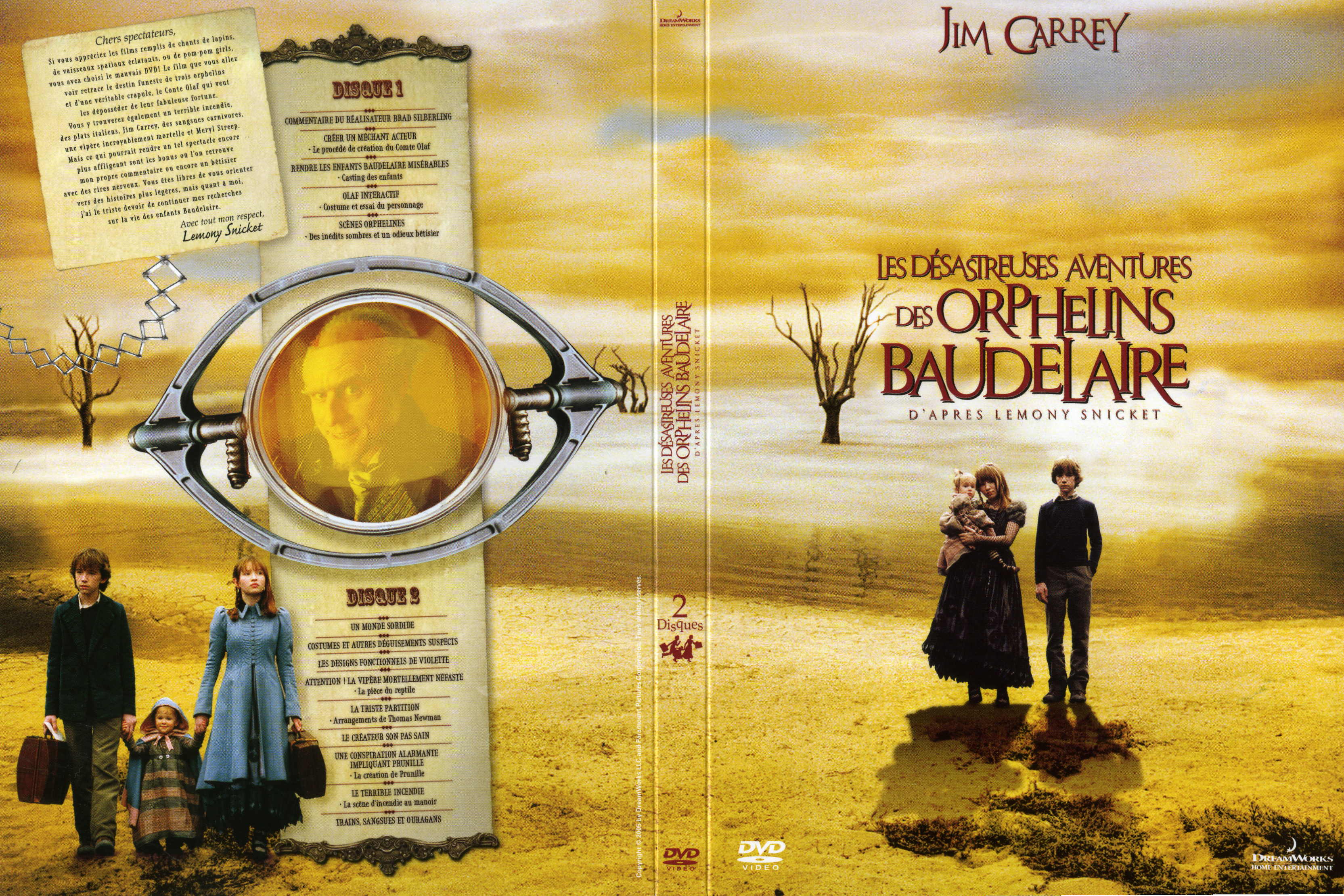 Jaquette DVD Les dsastreuses aventures des orphelins baudelaire