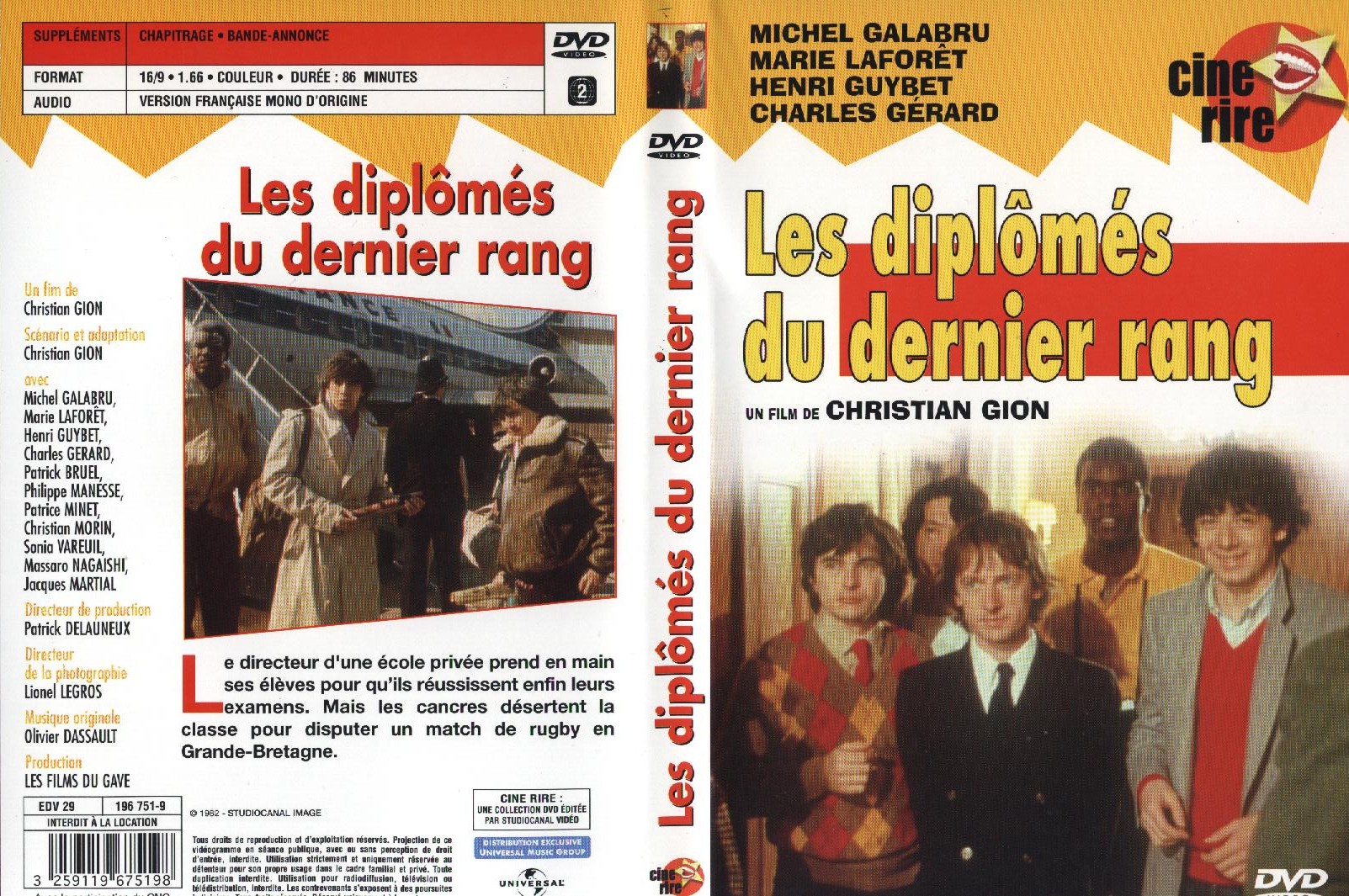 Jaquette DVD Les diploms du dernier rang