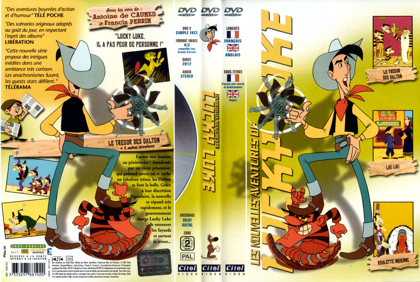 Jaquette DVD Lucky Luke - Le trsor des Dalton