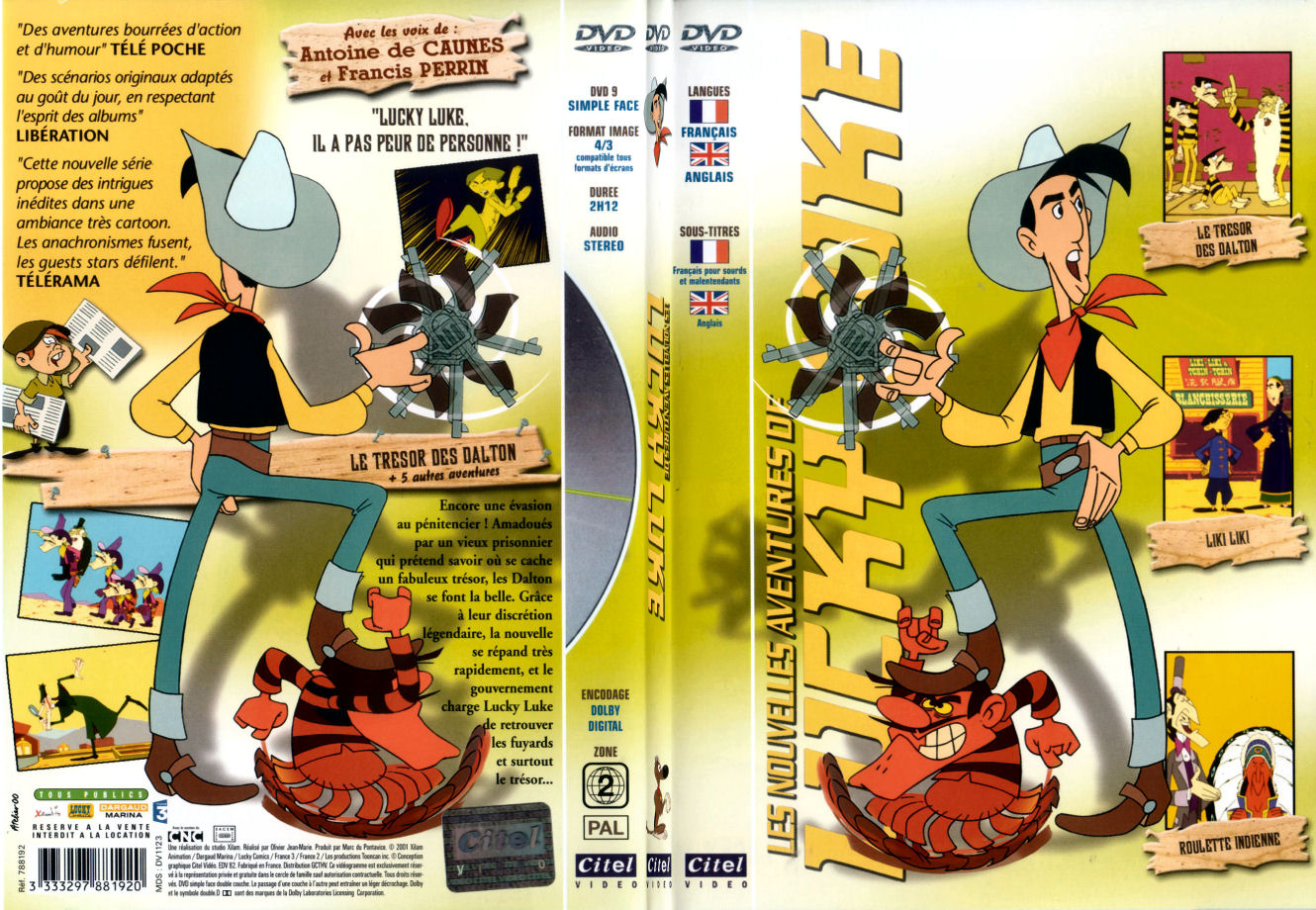 Jaquette DVD Lucky Luke - Le trsor des Dalton - SLIM