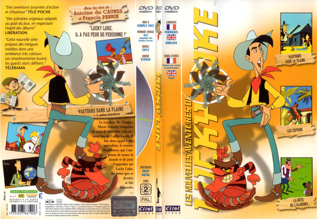 Jaquette DVD Lucky Luke - Vautours dans la plaine - SLIM