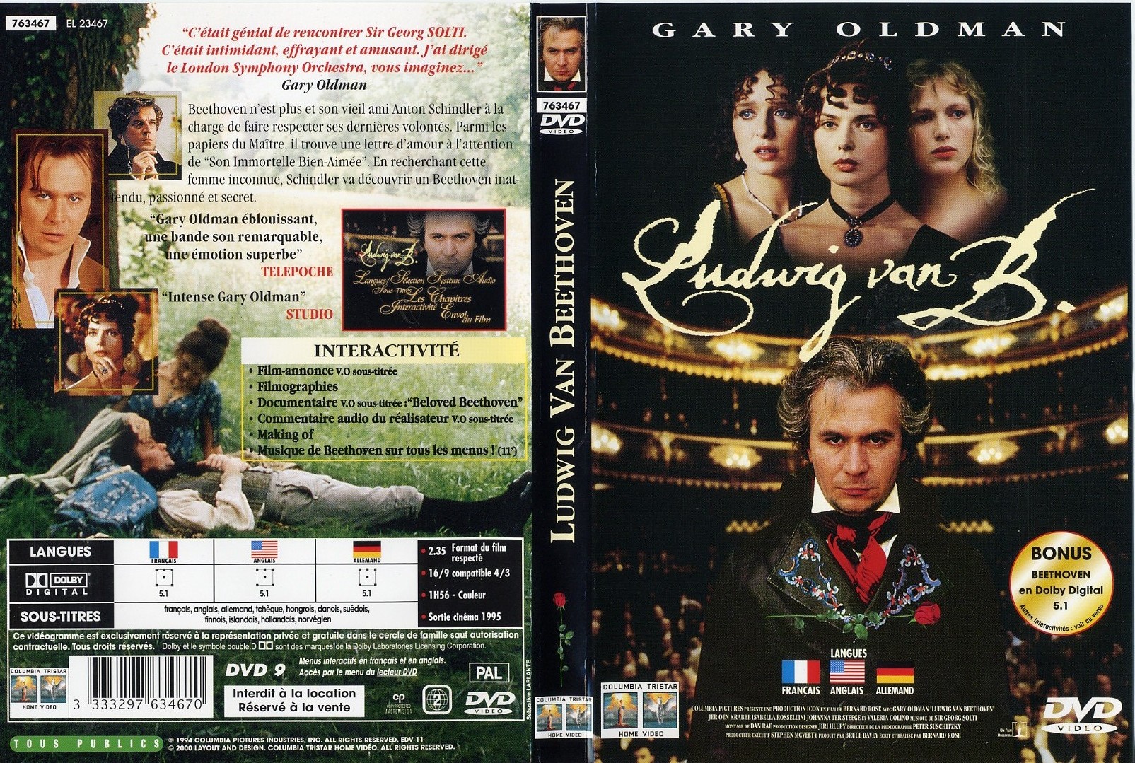 Jaquette DVD Ludwig Van Beethoven