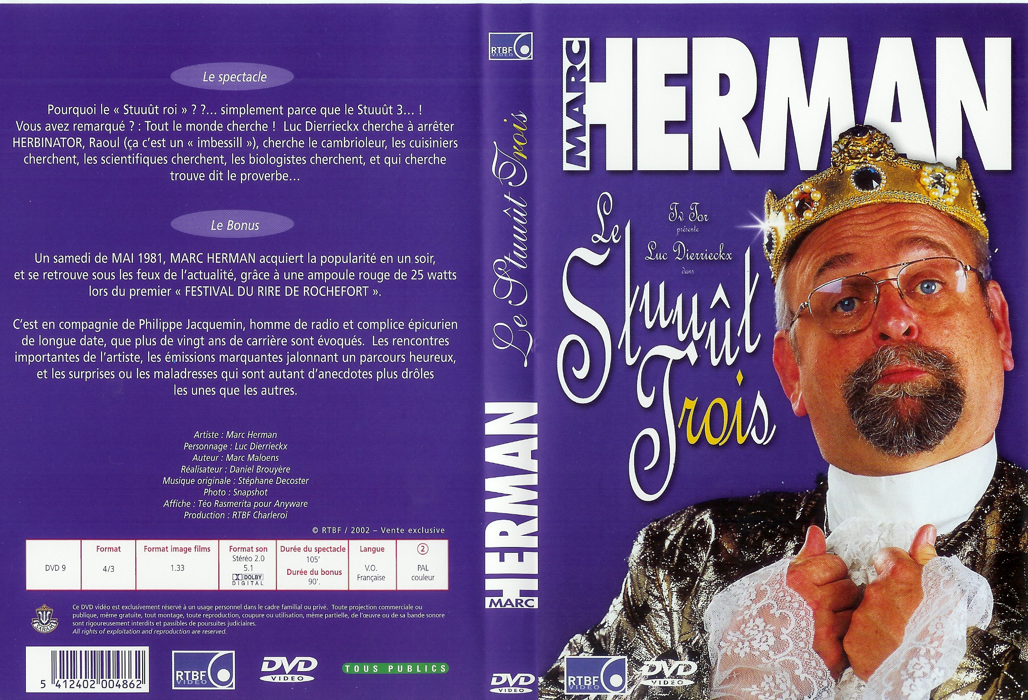 Jaquette DVD Marc Herman Le stuuut trois