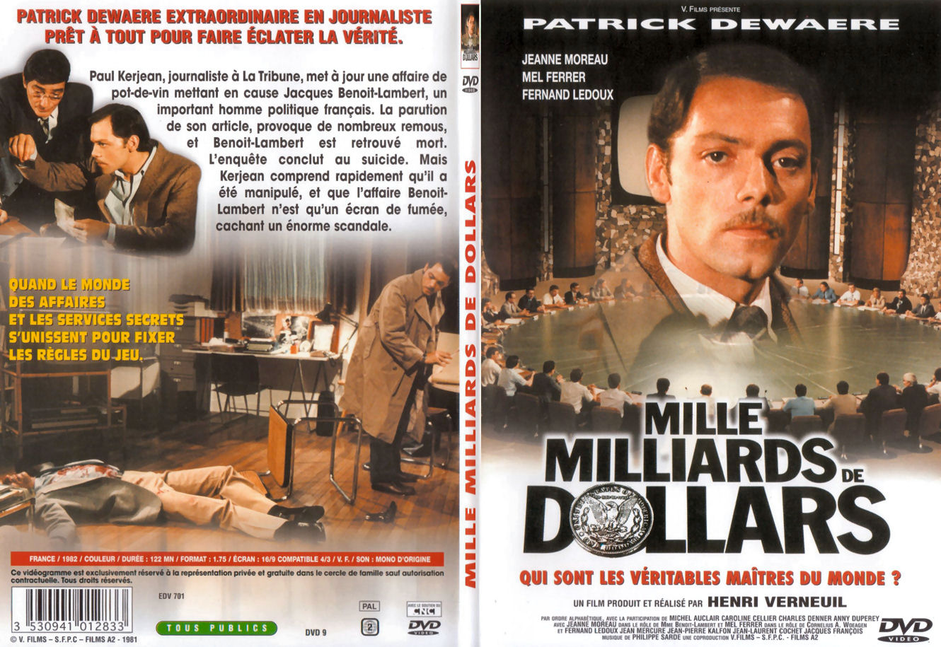 Jaquette DVD Mille milliards de dollars - SLIM