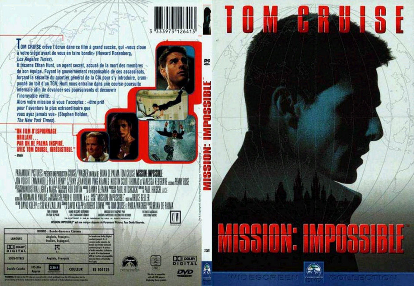Jaquette DVD Mission impossible - SLIM