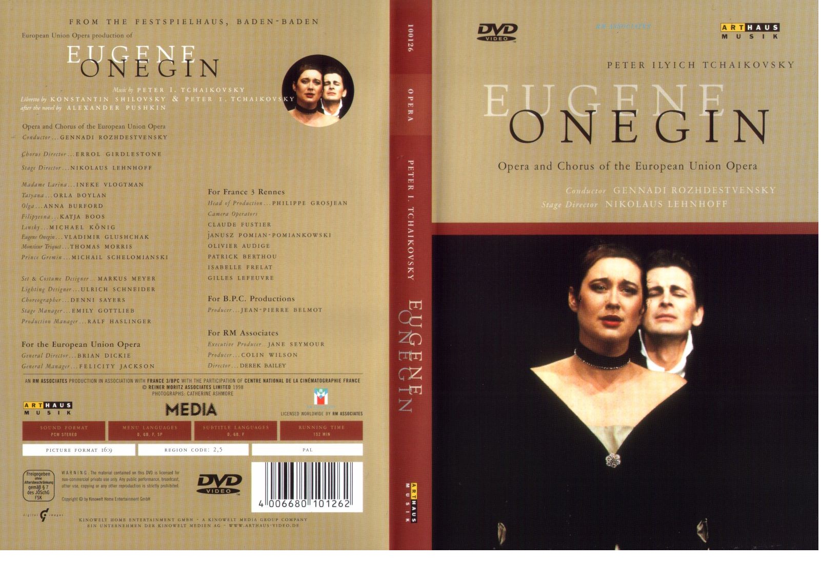 Jaquette DVD Onegin (opra)