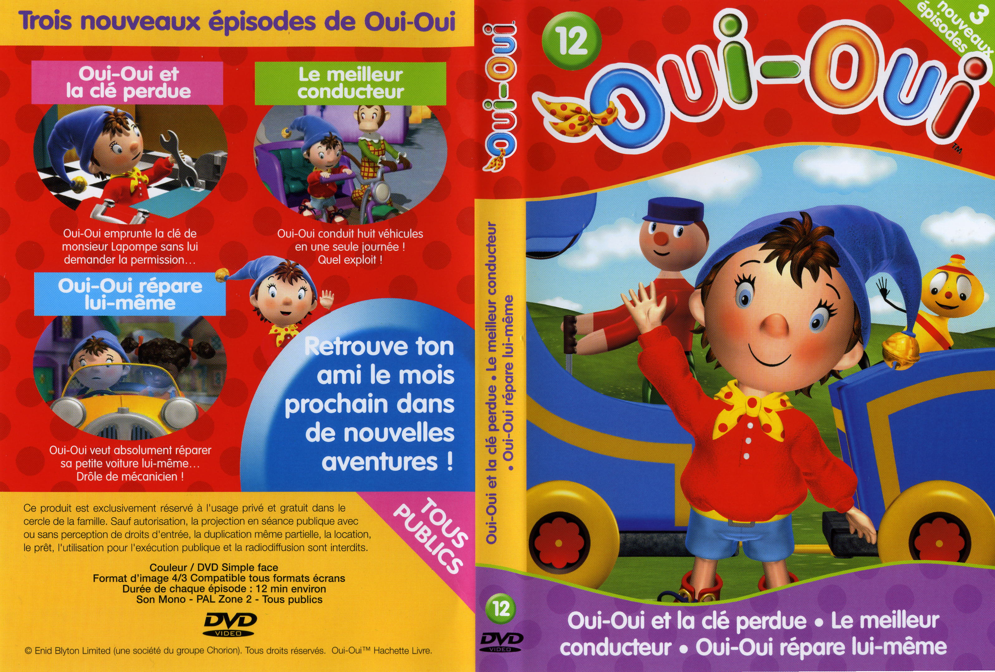 Jaquette DVD Oui-oui vol 12
