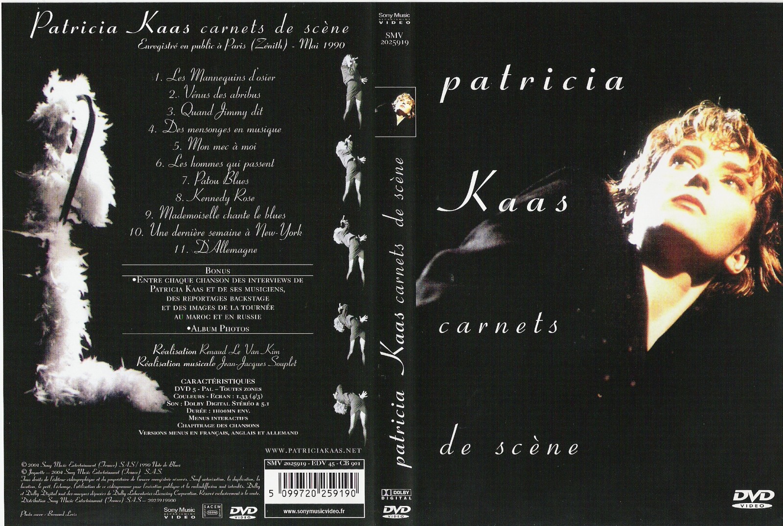 Jaquette DVD Patricia Kaas carnets de scene