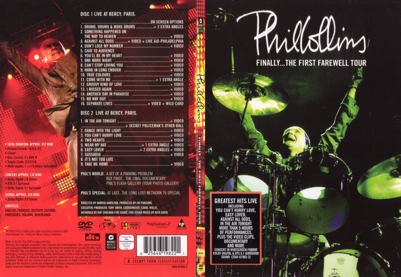 Jaquette DVD Phil Collins Finally the first farewell tour - SLIM