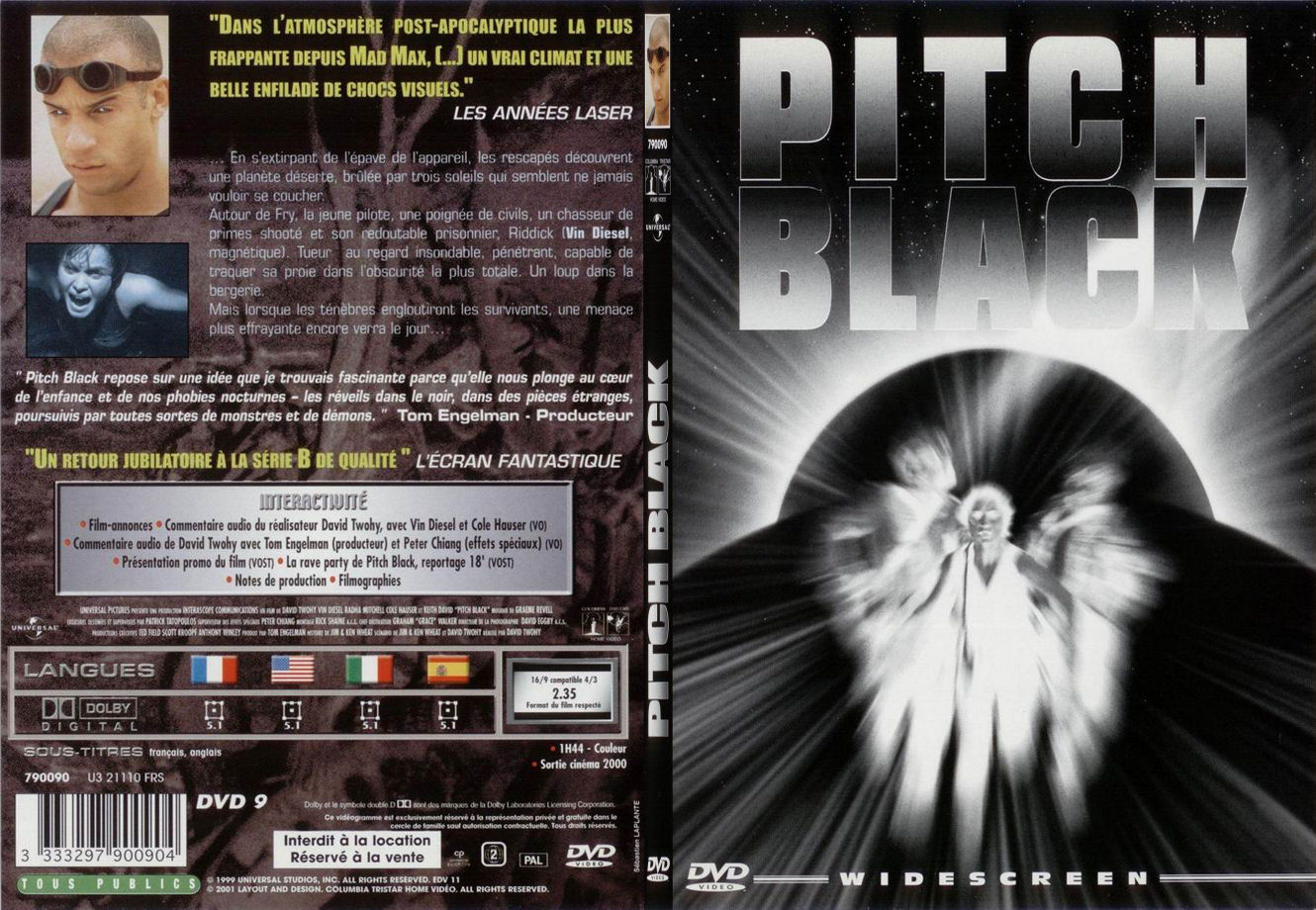 Jaquette DVD Pitch Black - SLIM