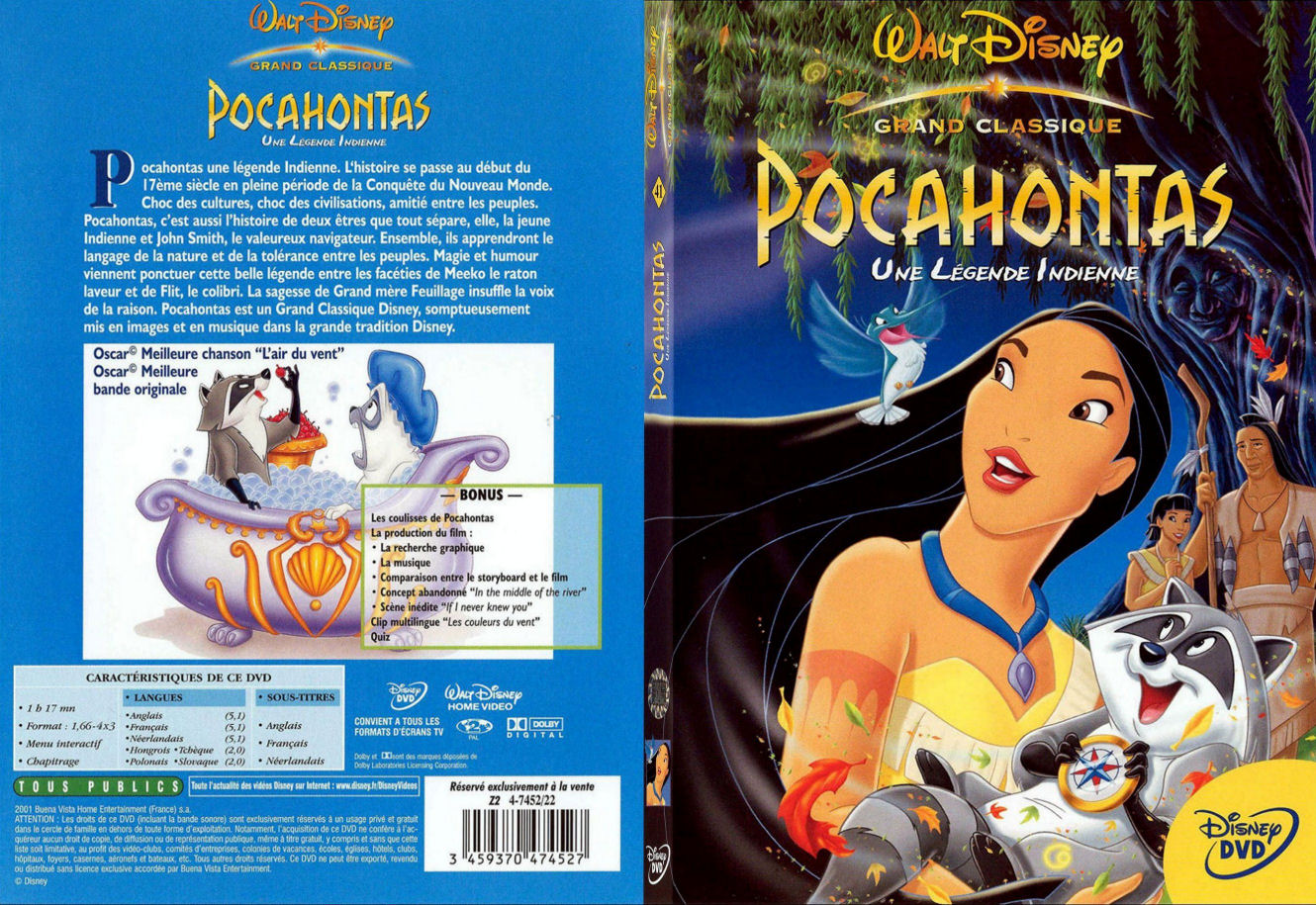 Jaquette DVD Pocahontas - SLIM