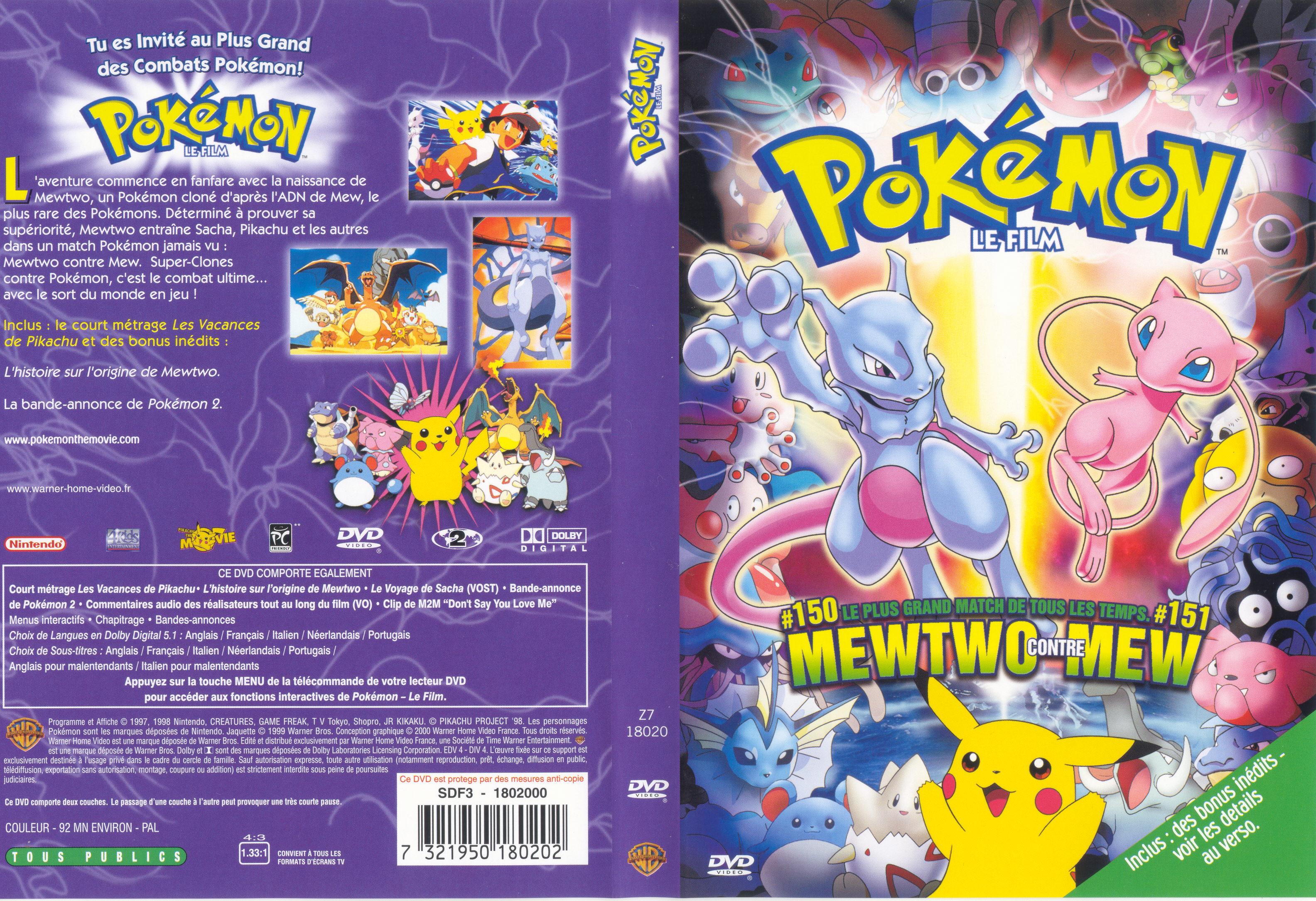 Jaquette DVD Pokemon le film v2