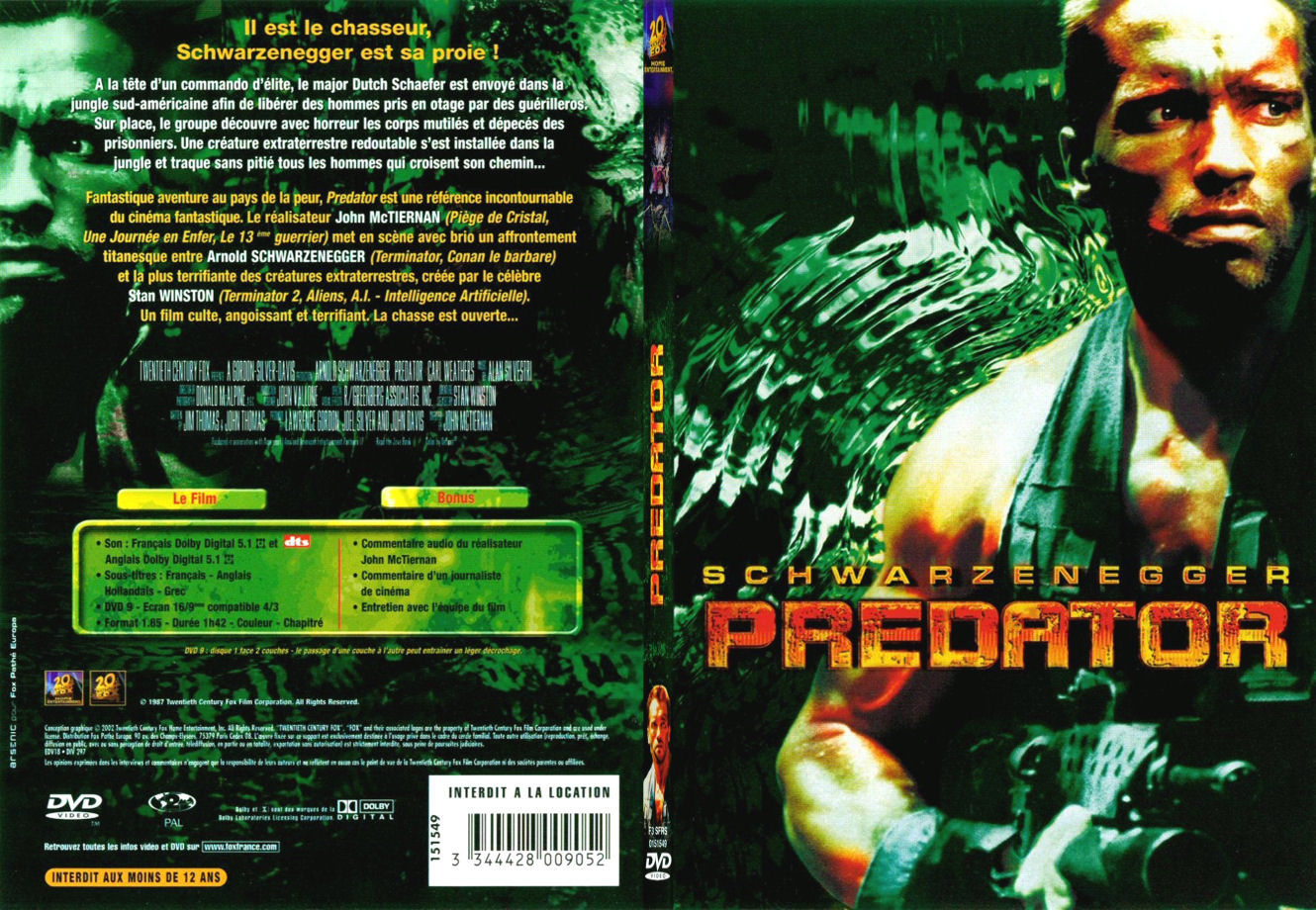 Jaquette DVD Predator - SLIM
