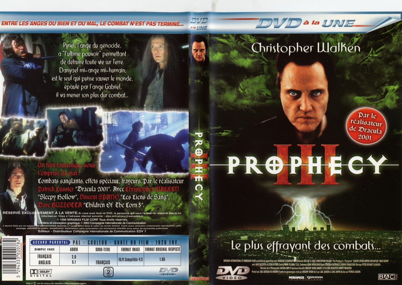 Jaquette DVD Prophecy 3