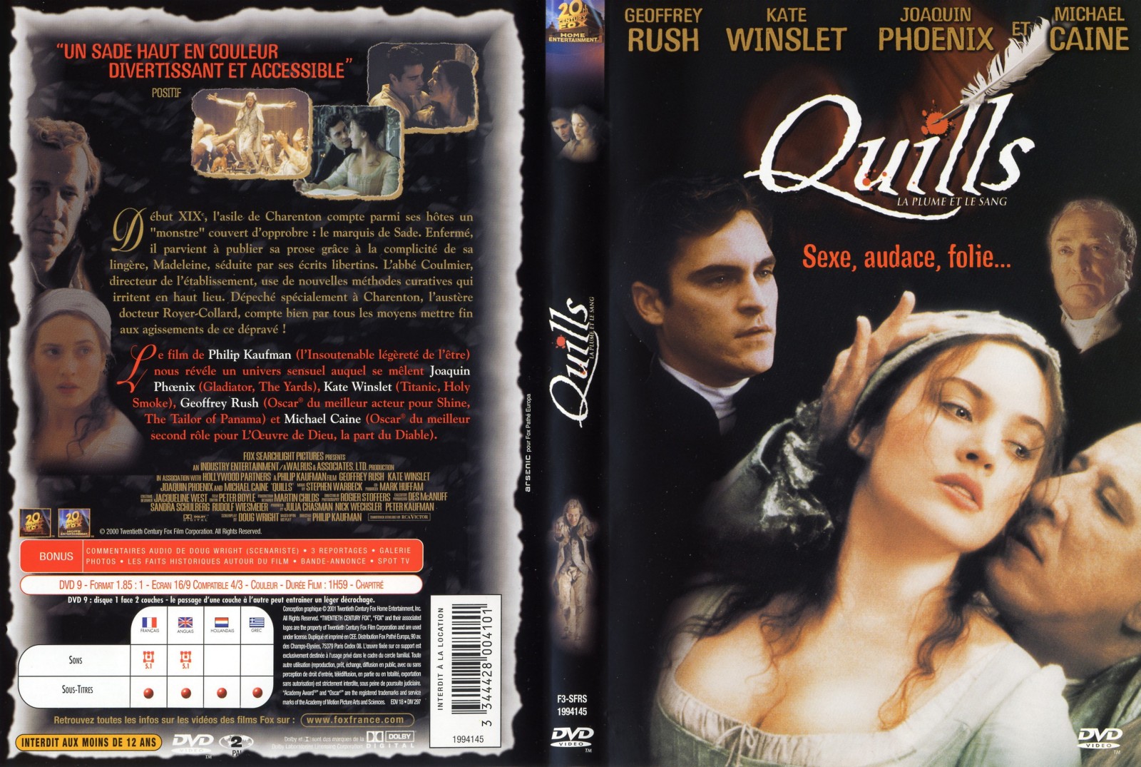 Jaquette DVD Quills v2