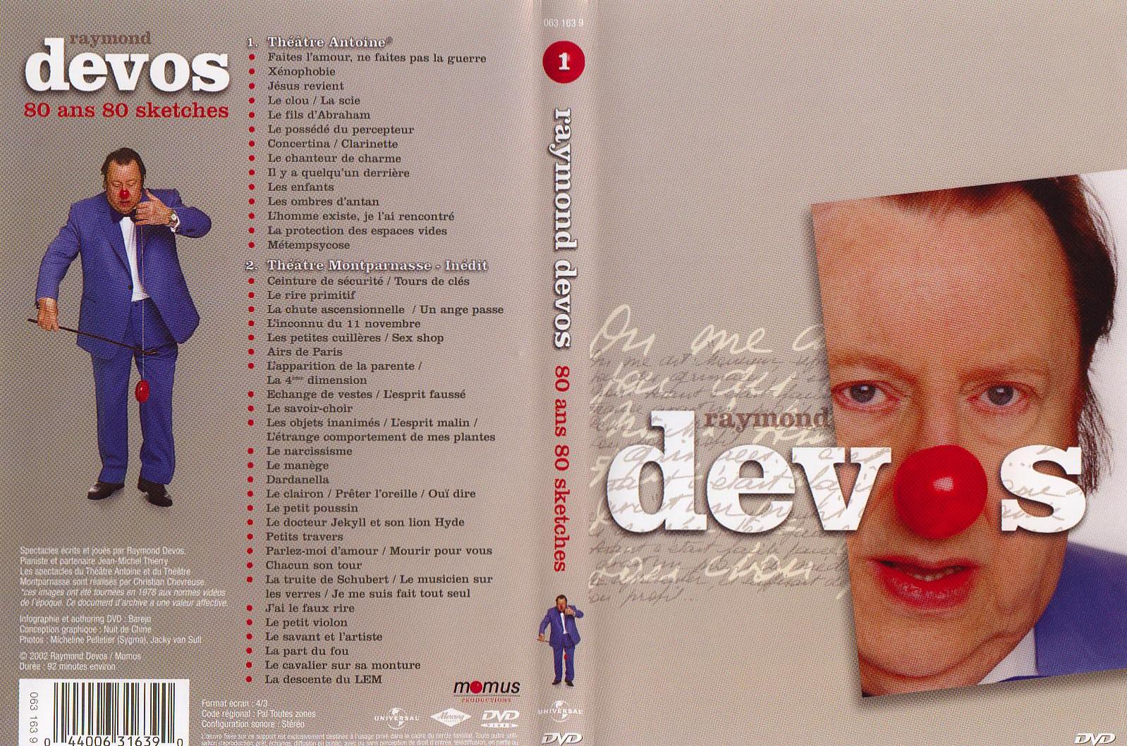 Jaquette DVD Raymond Devos vol 1