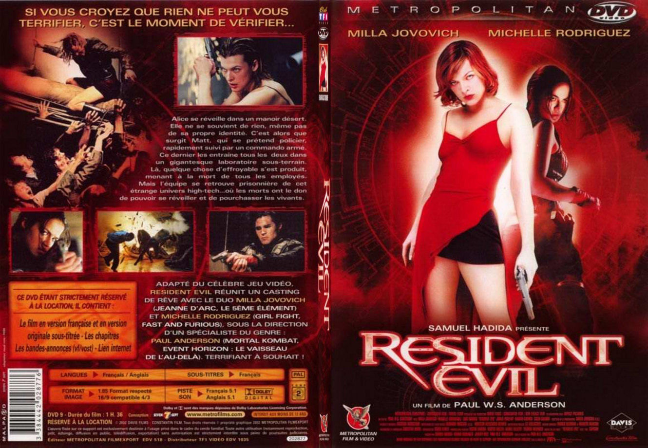 Jaquette DVD Resident evil - SLIM