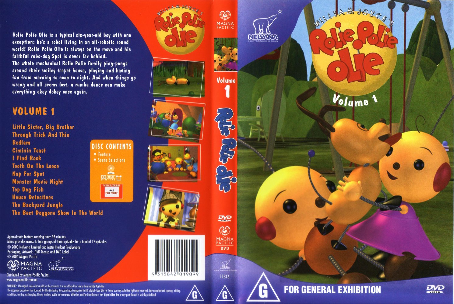 Jaquette DVD Rolie Polie Olie vol 1