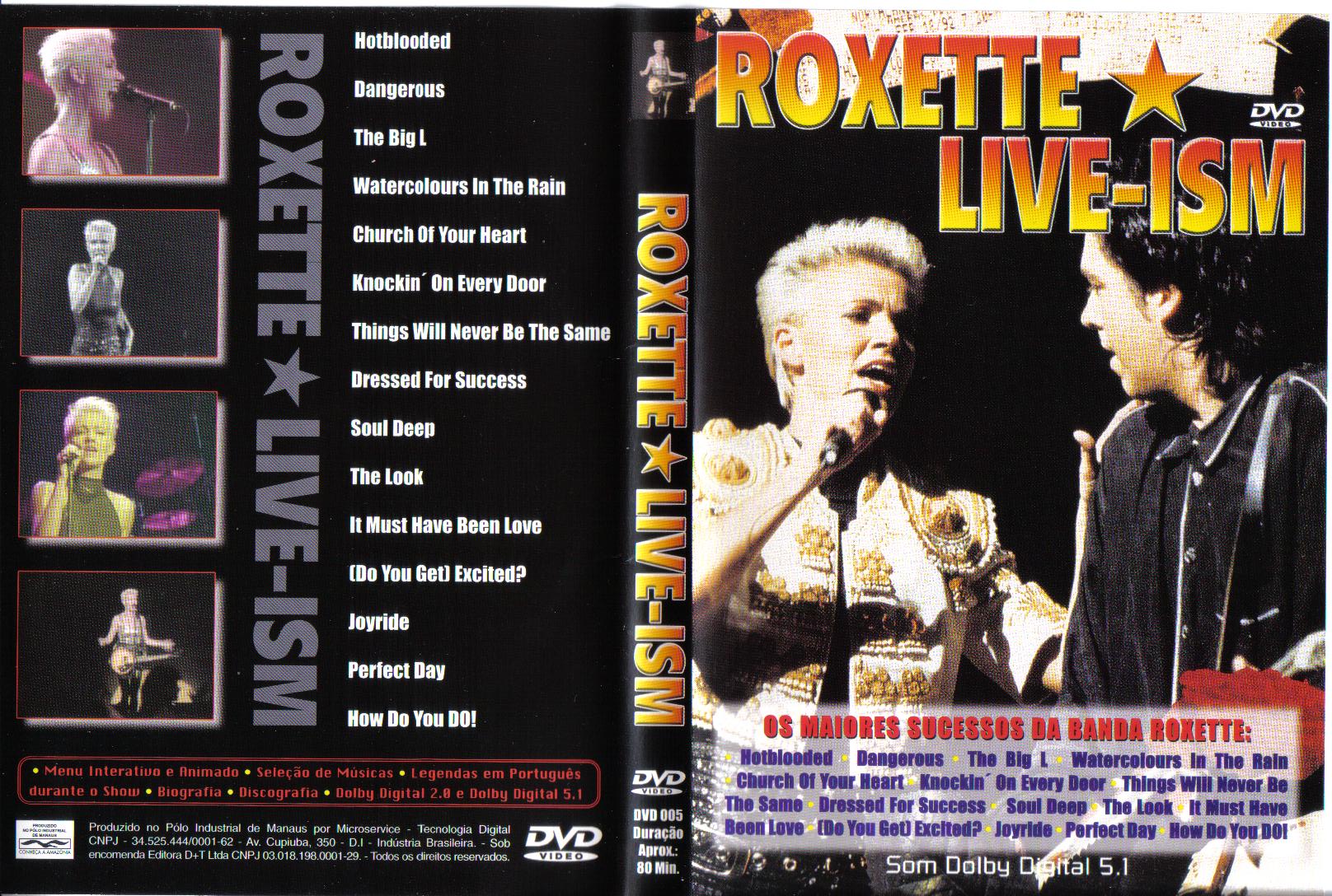Jaquette DVD Roxette Live Ism