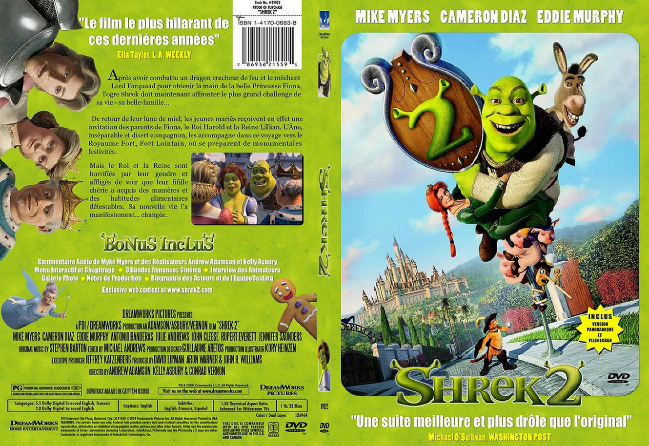 Jaquette DVD Shrek 2 - SLIM