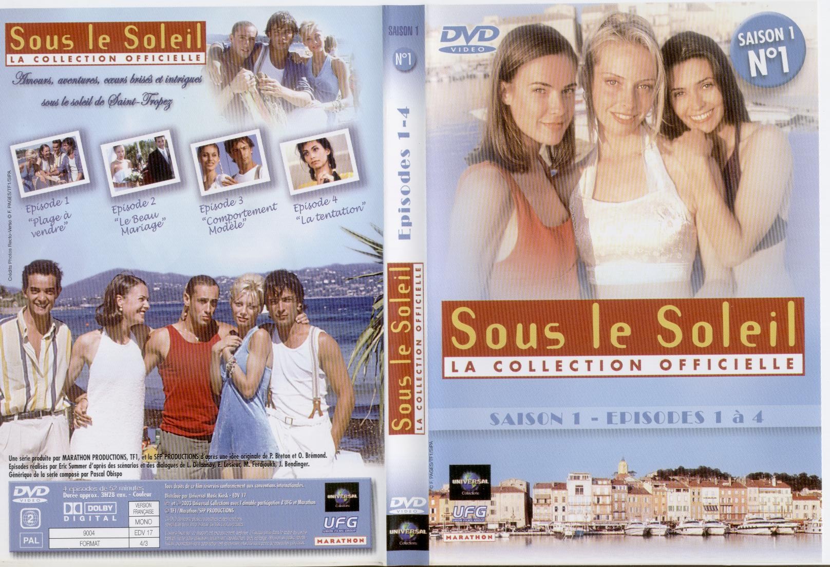 Jaquette DVD Sous le soleil saison 1 vol 1