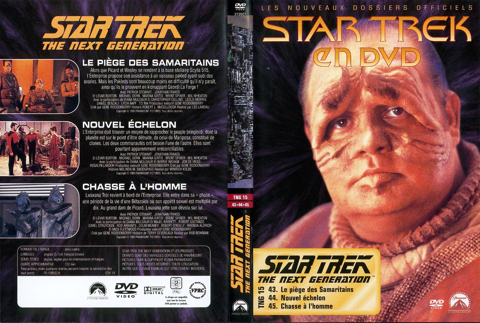 Jaquette DVD Star trek The next generation vol 15