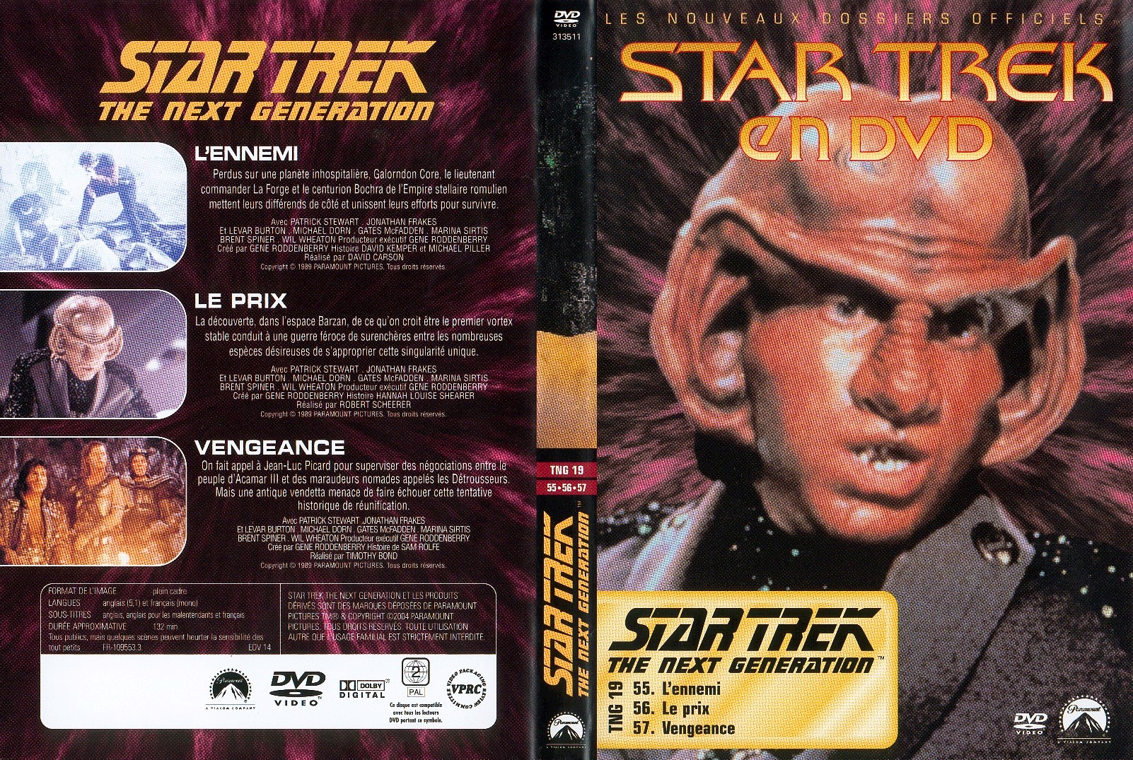 Jaquette DVD Star trek The next generation vol 19