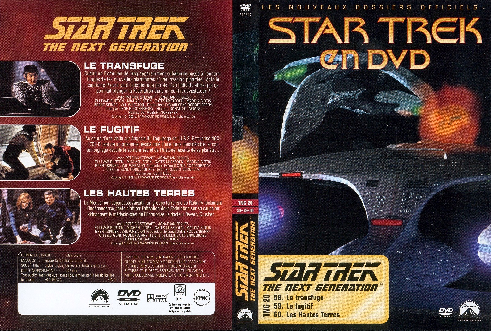 Jaquette DVD Star trek The next generation vol 20