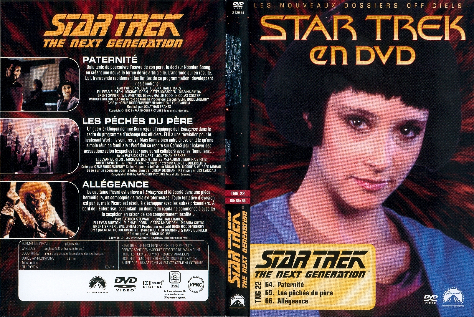 Jaquette DVD Star trek The next generation vol 22