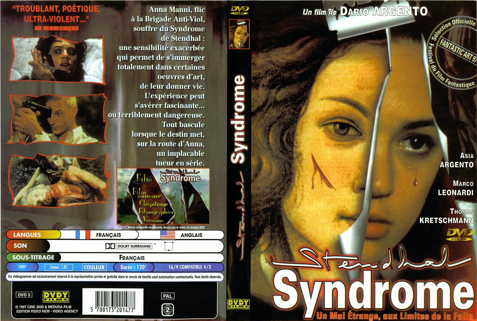 Jaquette DVD Stendhal syndrome