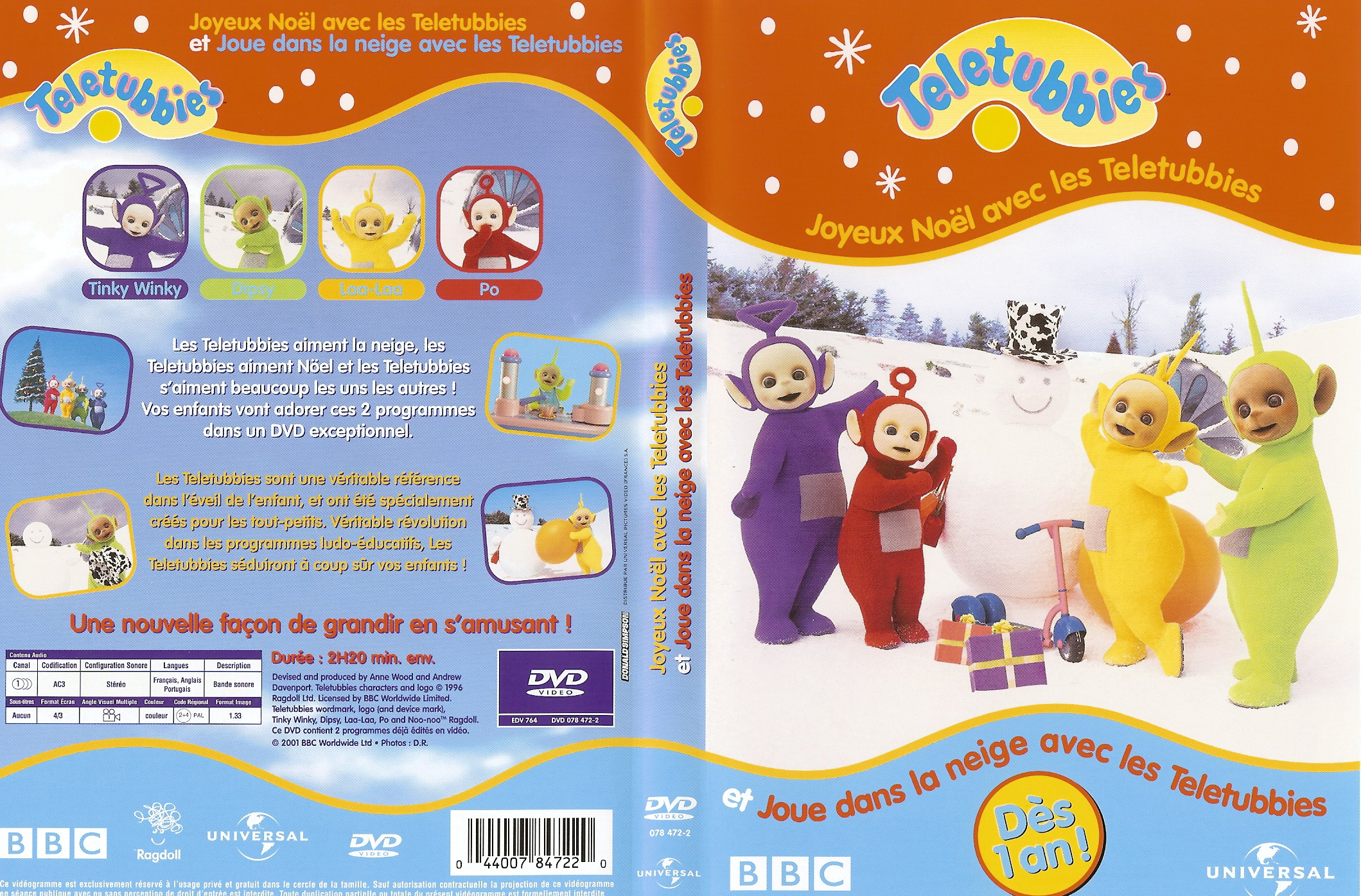 Jaquette DVD Teletubbies Joyeux Noel avec les Teletubbies