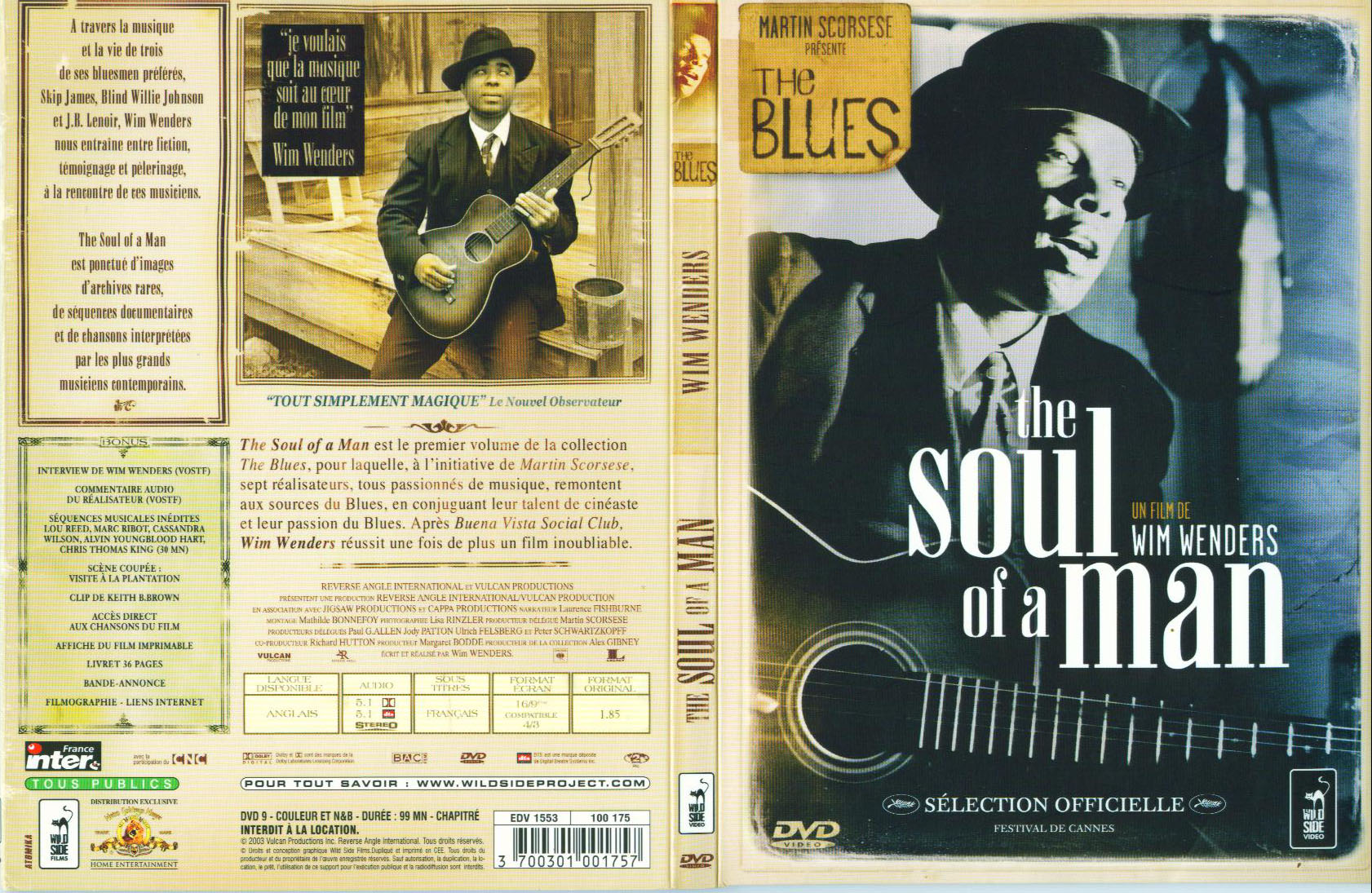 Jaquette DVD The blues - The soul of a man