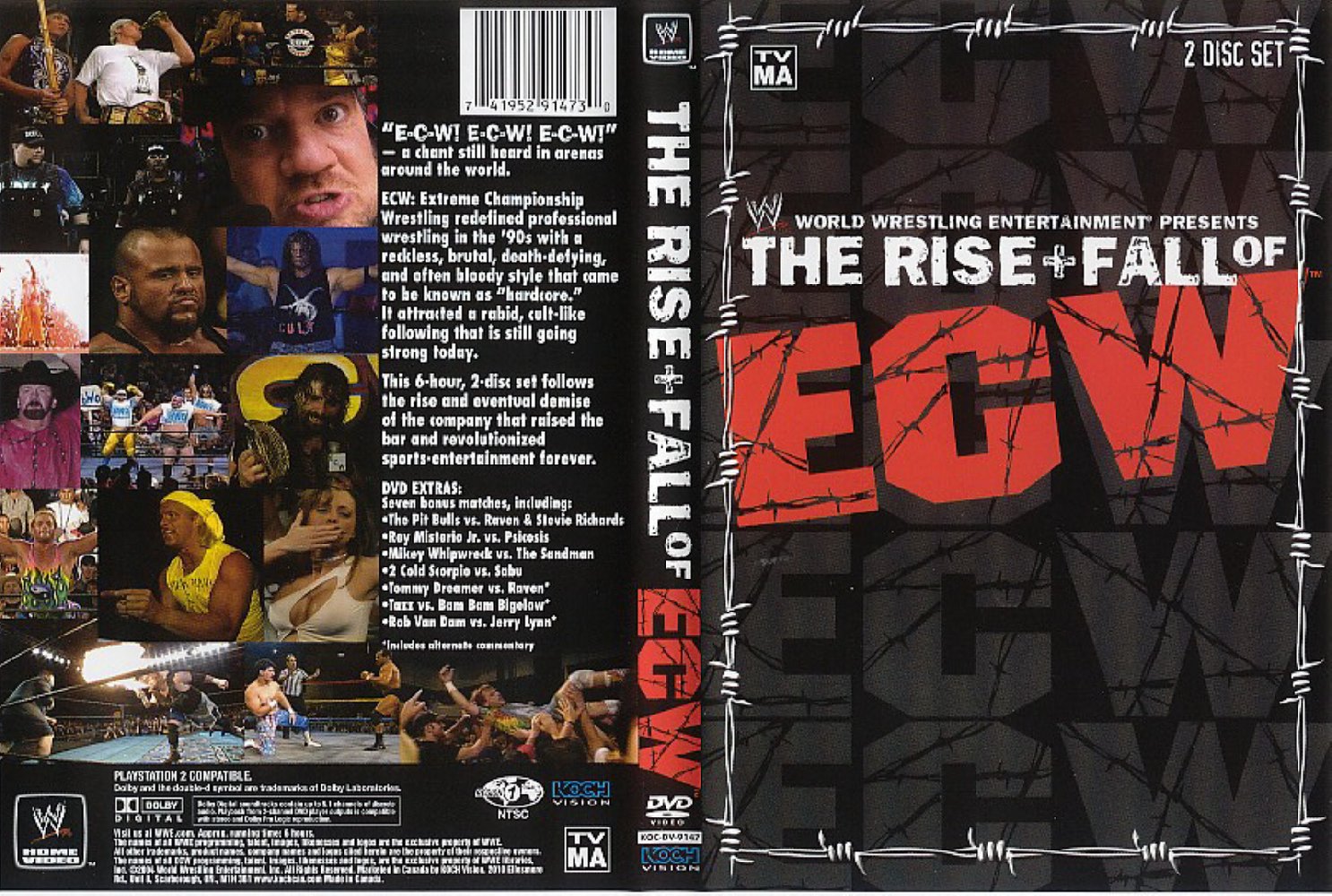 Jaquette DVD The rise and fall of ECW