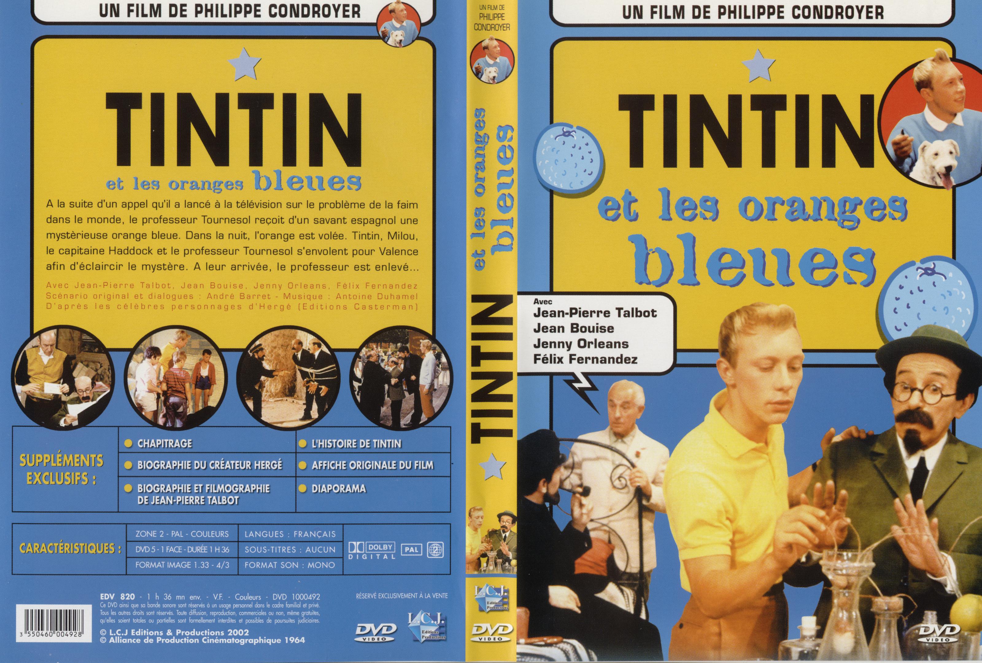 Jaquette DVD Tintin et les oranges bleues