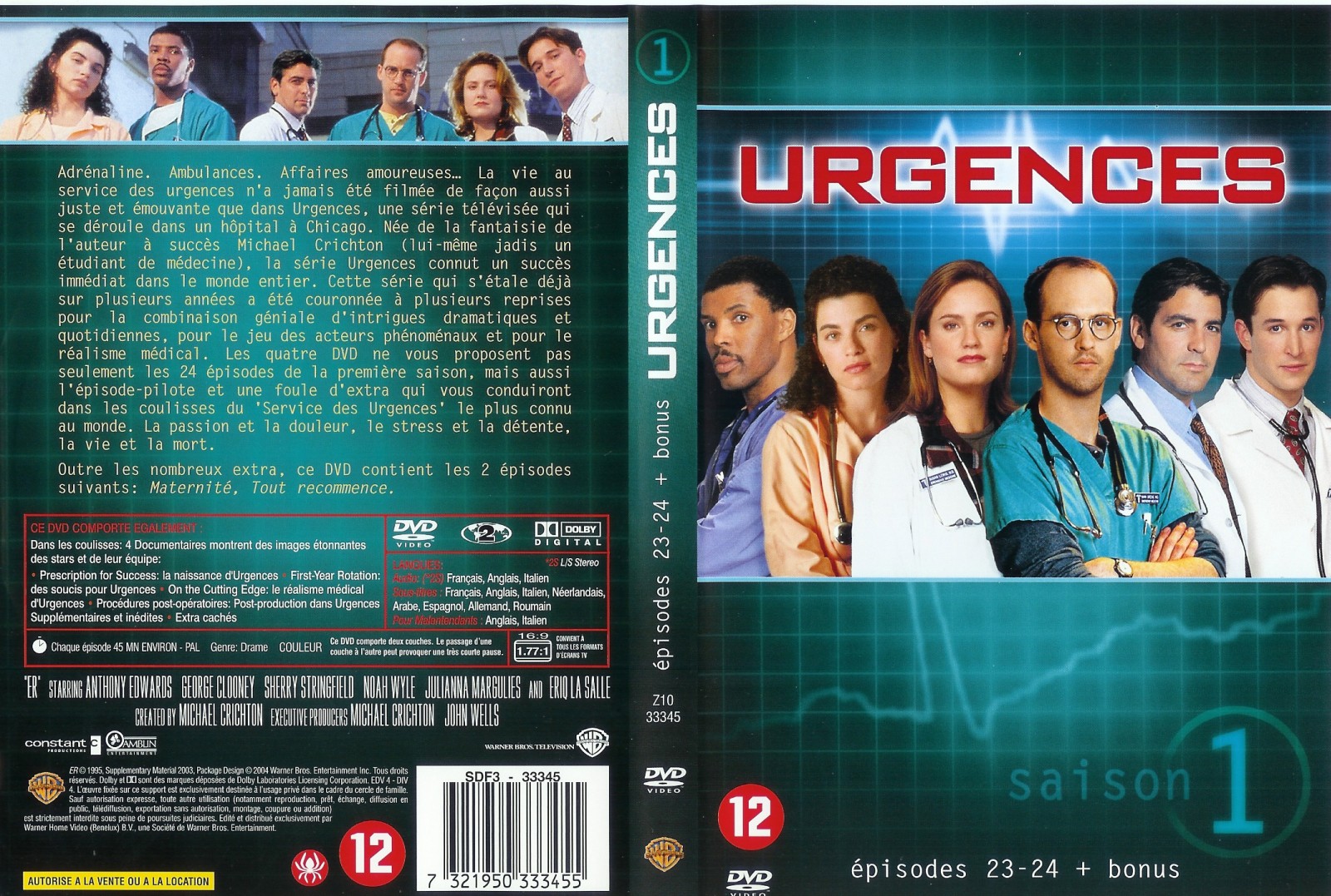 Jaquette DVD Ugences saison 1 episodes 23-24+bonus