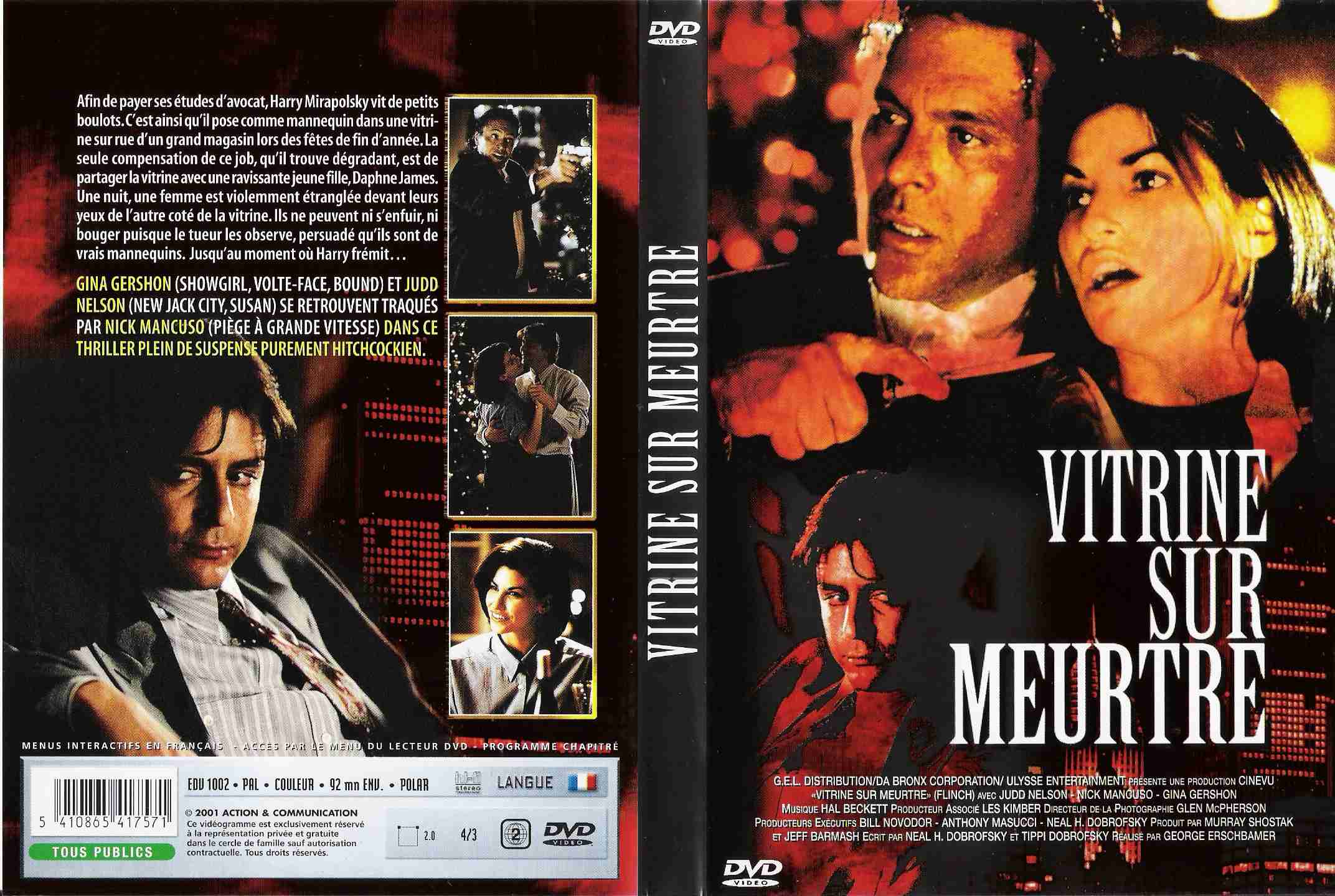 Jaquette DVD Vitrine sur meurtre