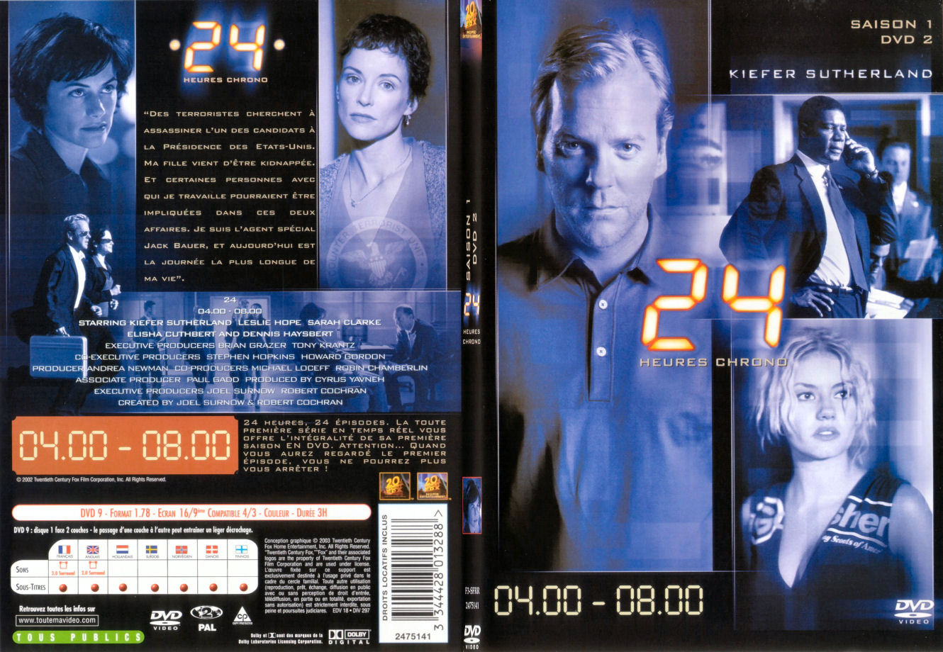 Jaquette DVD 24 heures chrono Saison 1 dvd 2 - SLIM