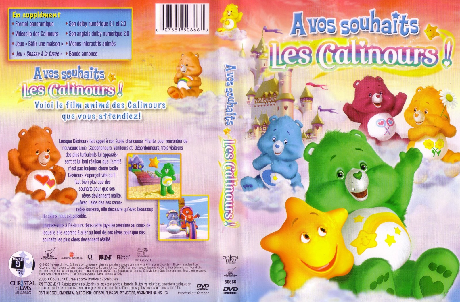 Jaquette DVD A vos souhaits les calinours