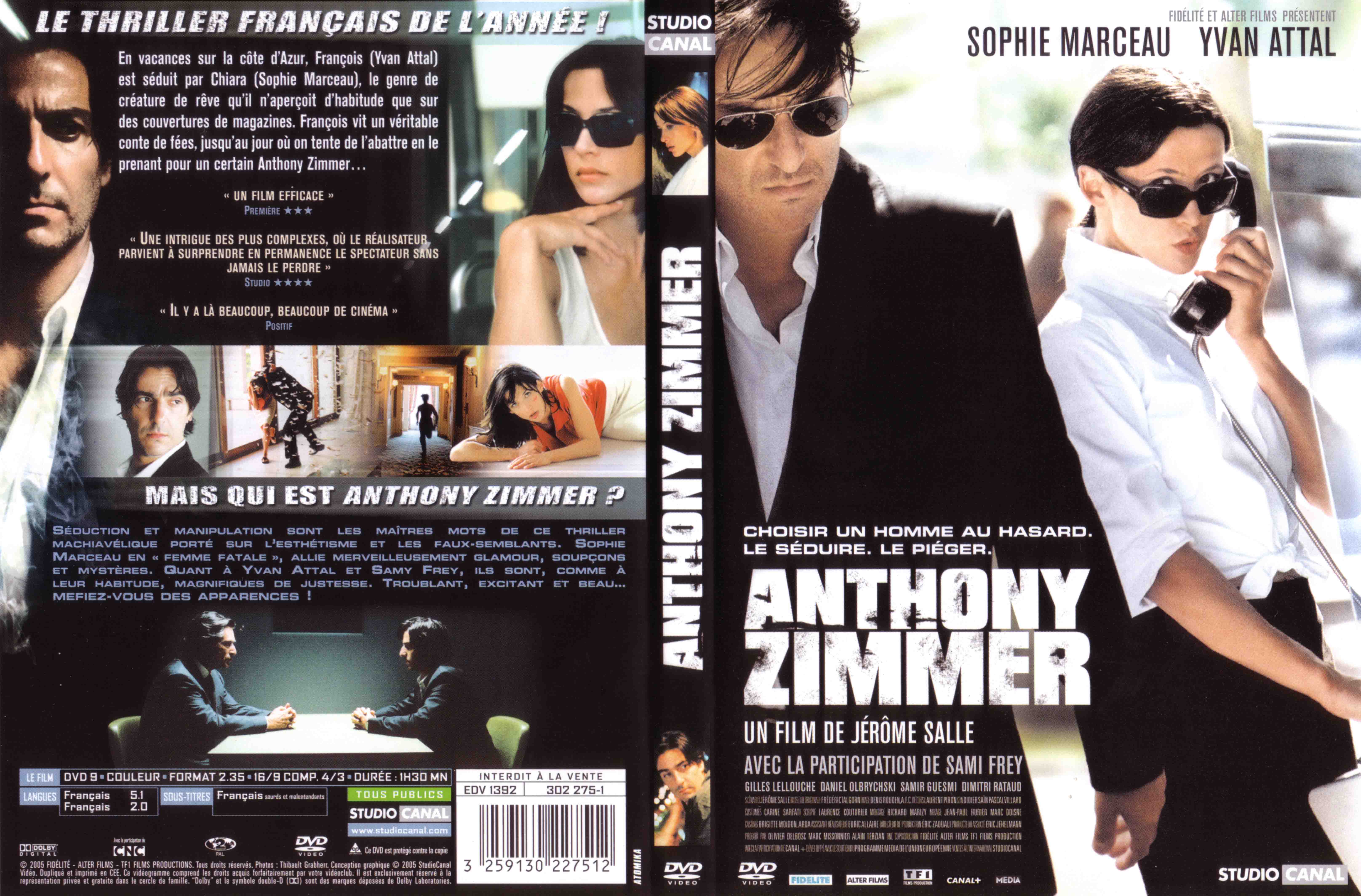 Jaquette DVD Anthony Zimmer
