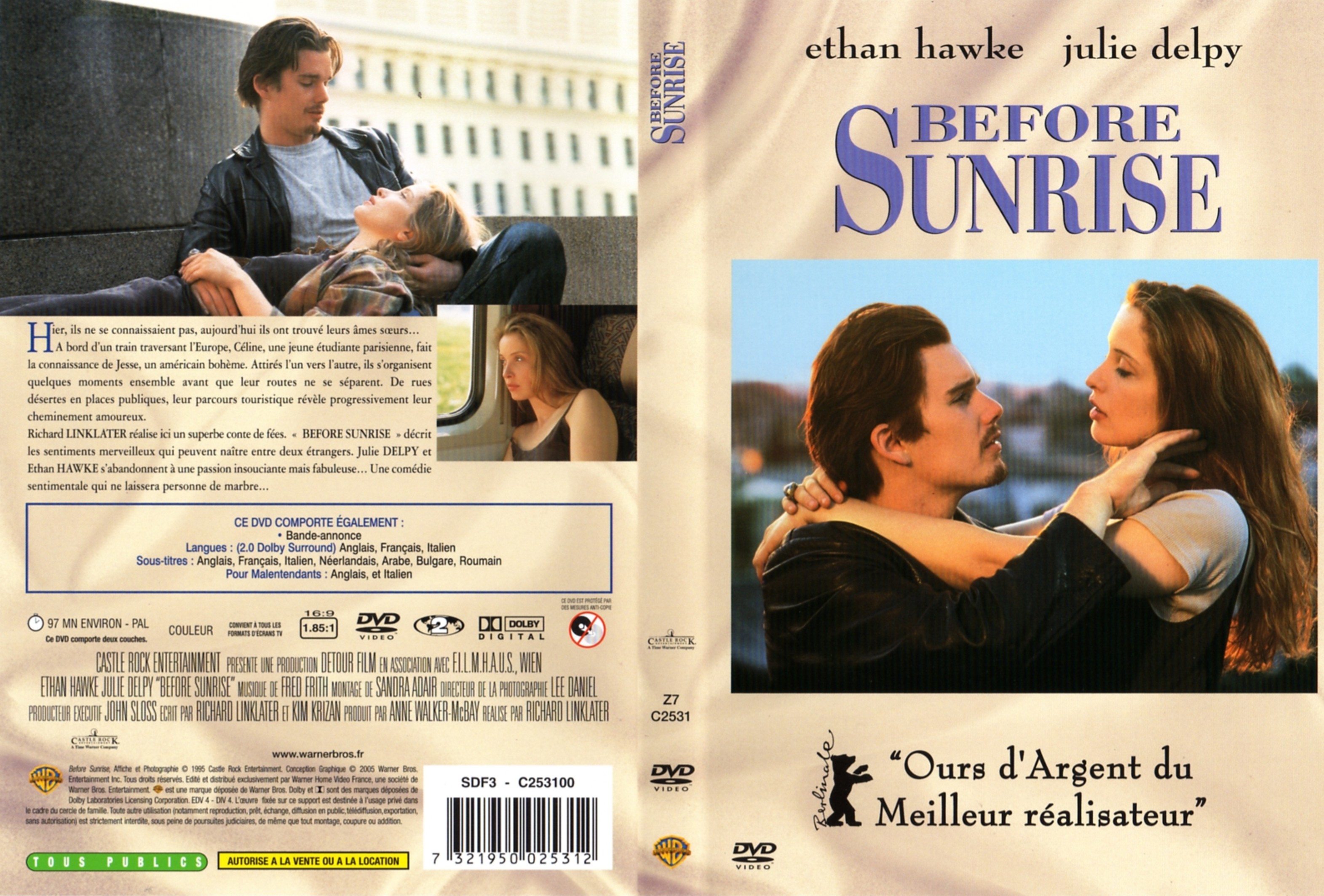 Jaquette DVD Before sunrise