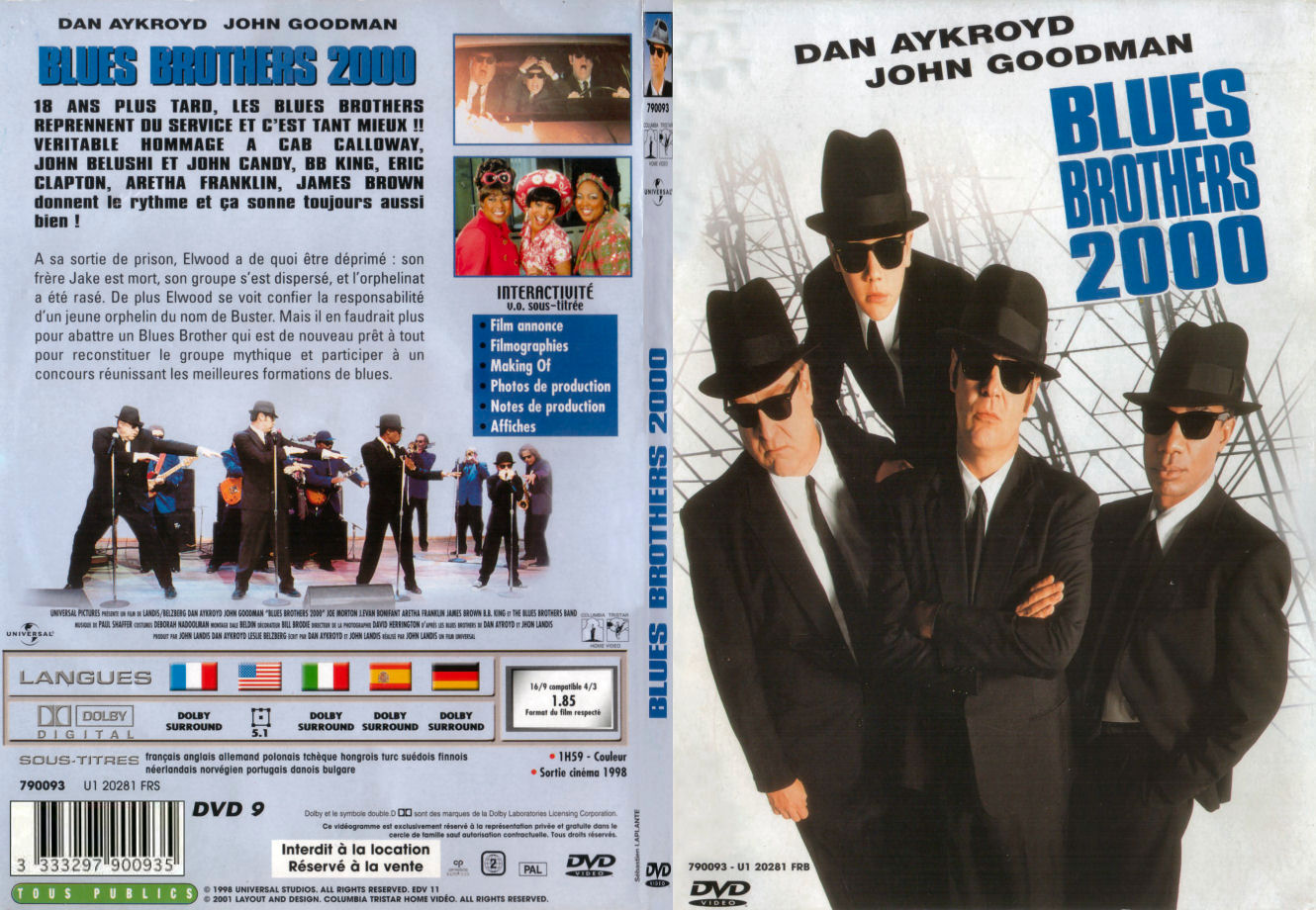 Jaquette DVD Blues Brothers 2000 - SLIM