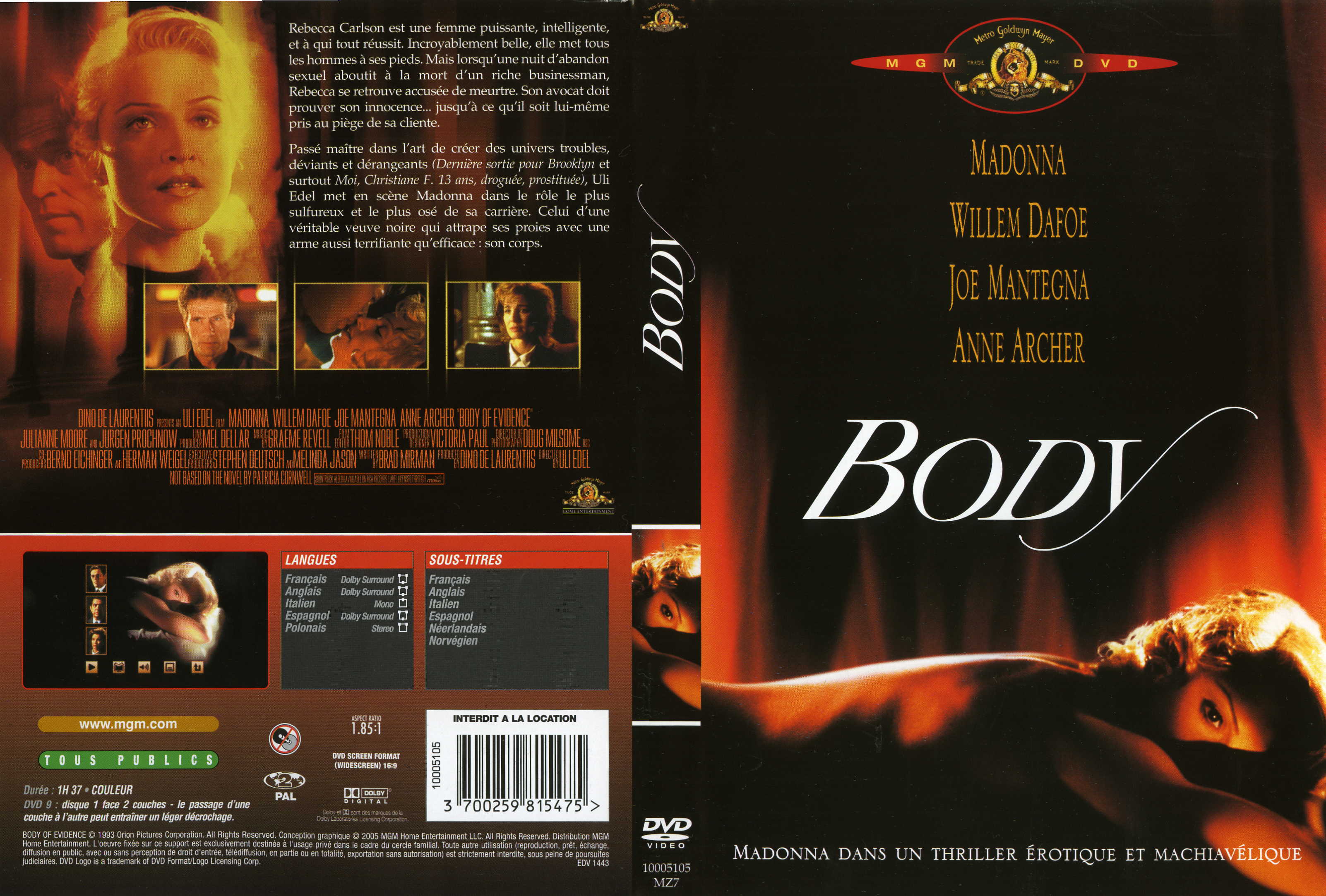 Jaquette DVD Body