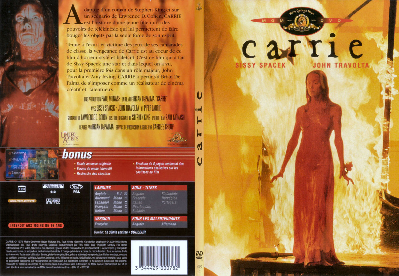 Jaquette DVD Carrie - SLIM