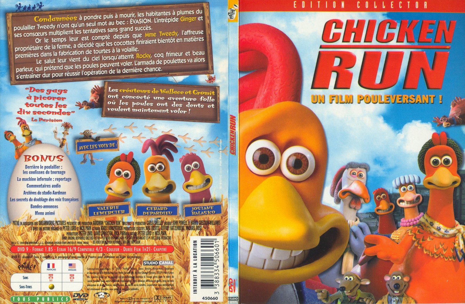 Jaquette DVD Chicken Run - SLIM v2