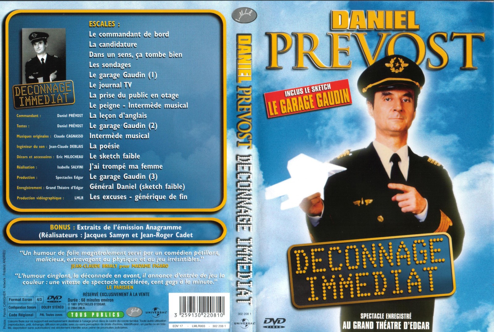 Jaquette DVD Daniel Prevost Dconnage immdiat