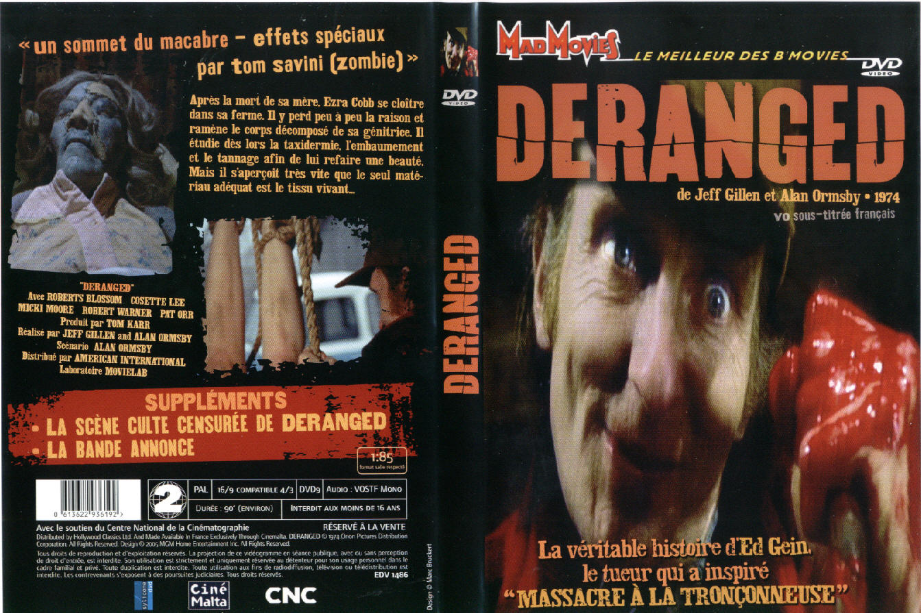 Jaquette DVD Deranged